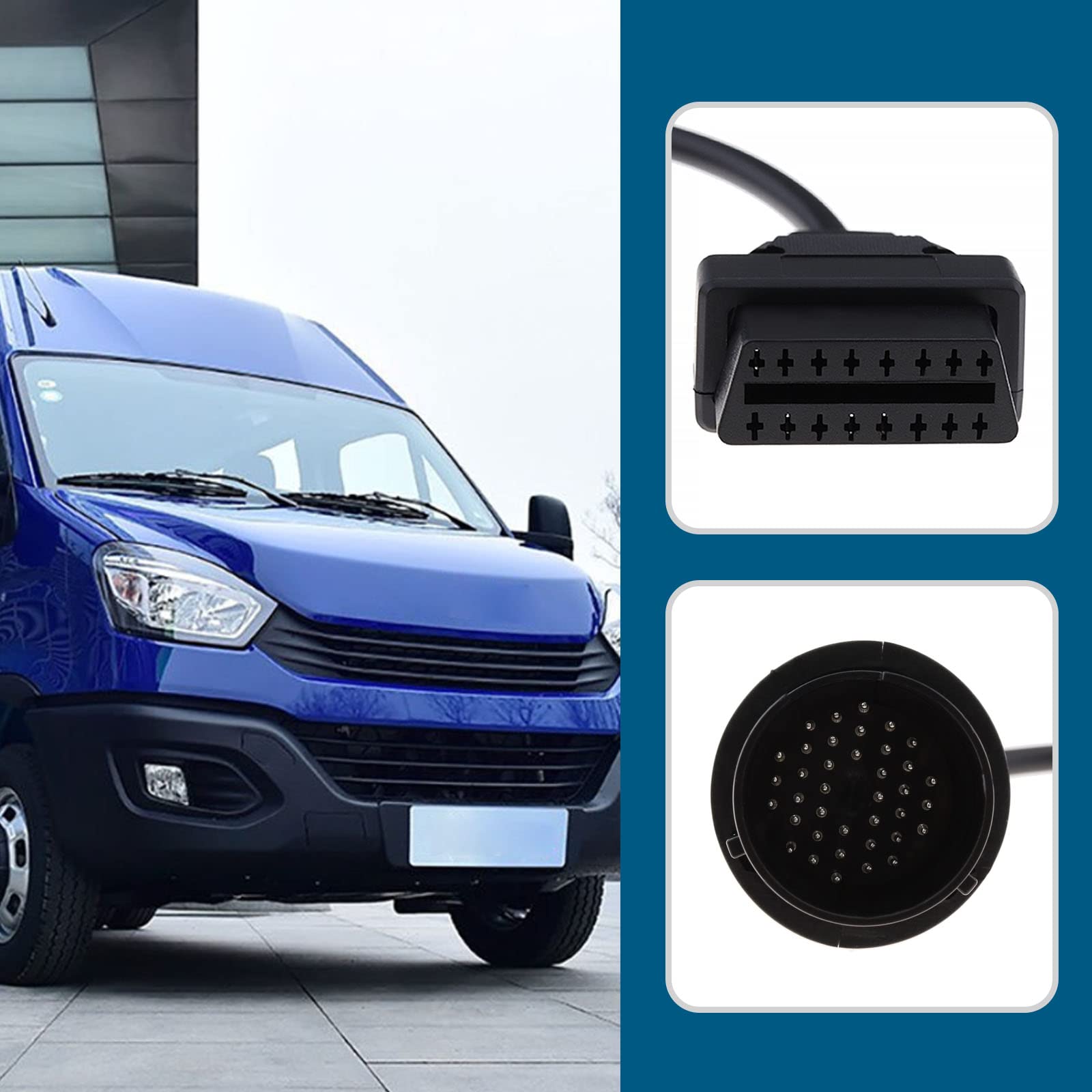 ドットペインティング 38-pinowy męski OBD1 na 16-pinowy żeński OBD2 złącze