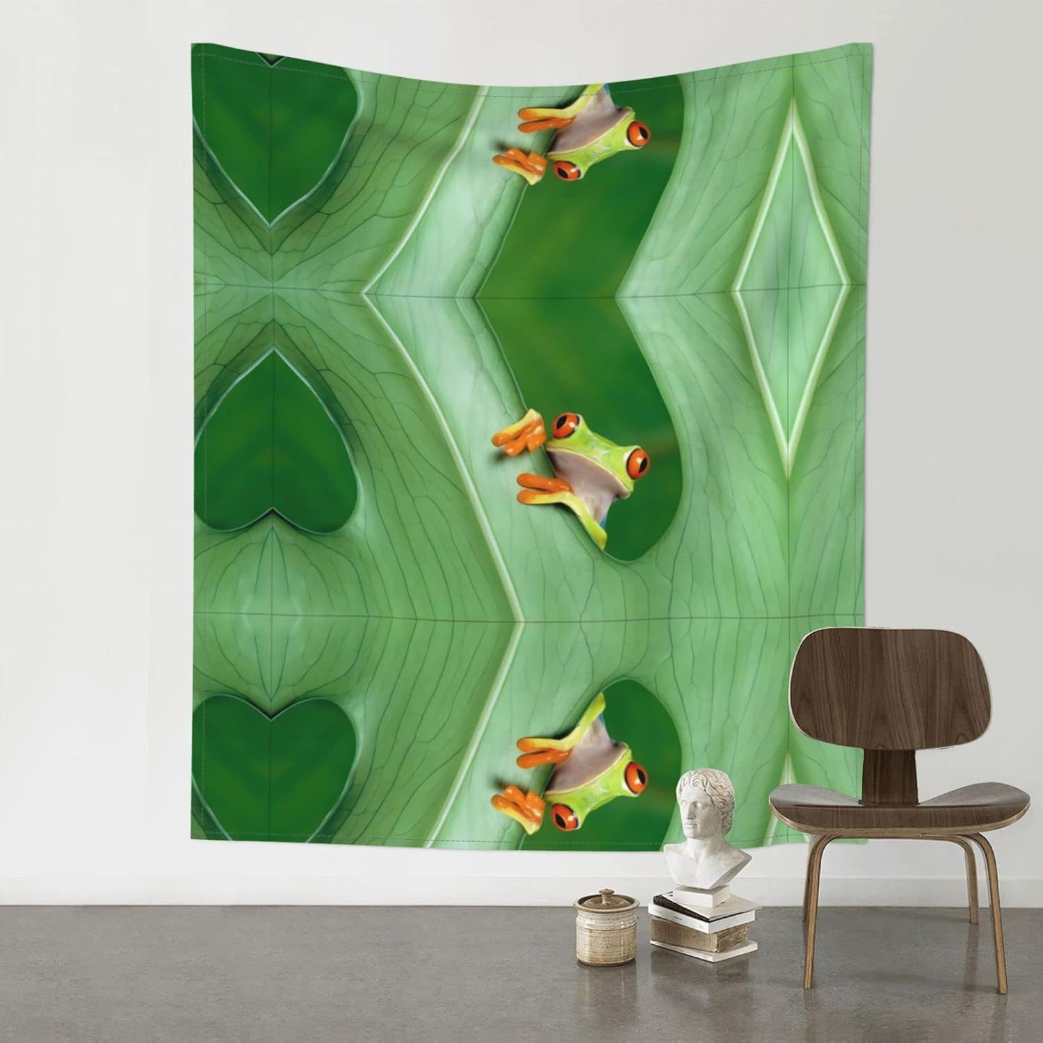 DMORJ Tapiz con estampado de rana de árbol: >> para colgar en la pared, dormitorio, sala de estar, tela para decoración del hogar, 60 x 51 pulgadas, ligero, suave y duradero