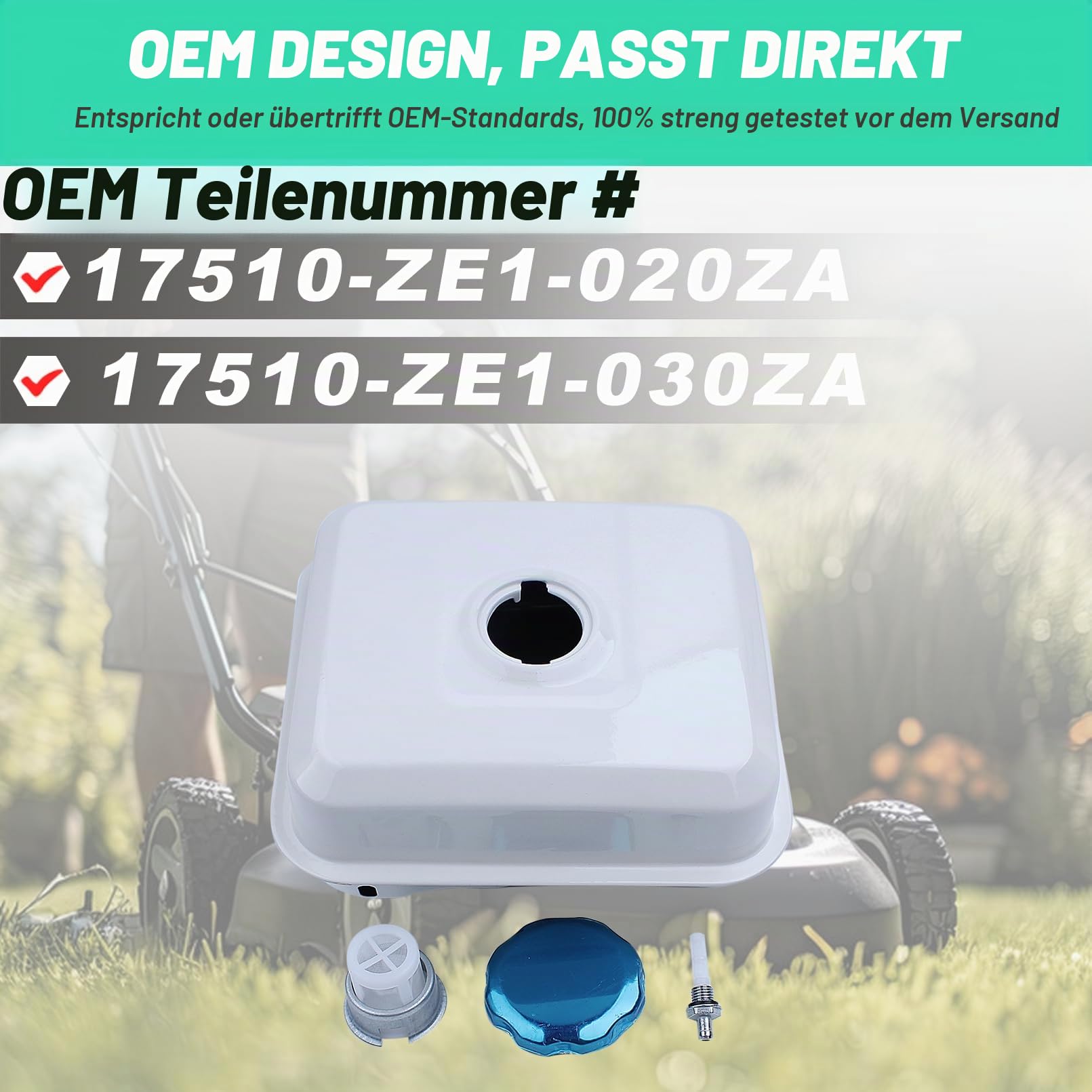 Adefol Benzintank für Honda GX140/GX160/GX200 5.5Hp/6.5Hp, Kunststoff, neu, kompatibel mit Outdoor-Motorausrüstung, Motortank