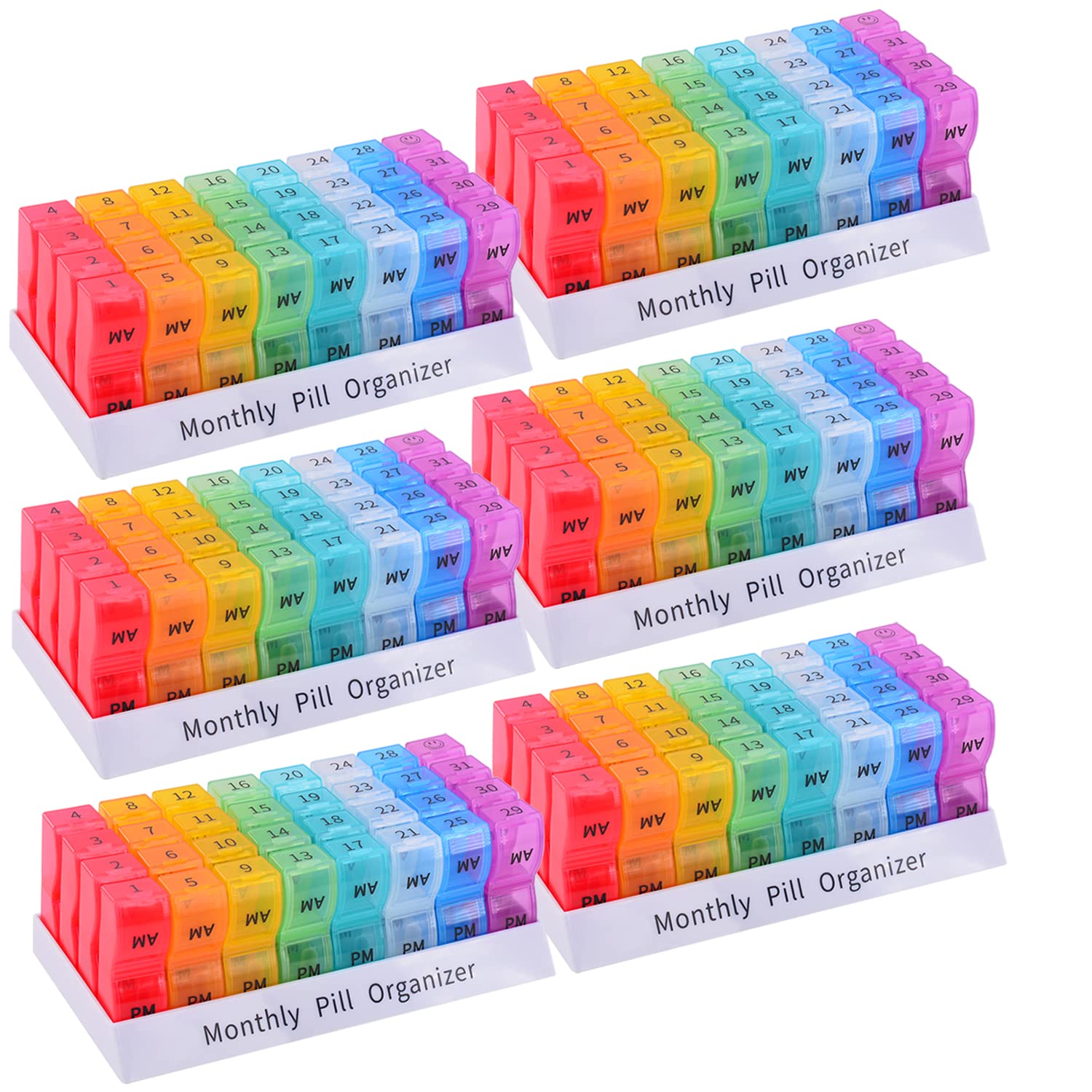 Greencycle Weekly 30 Day Pill Organizer 2 Times A Day Medicine Organizer Moisture-Proof Pill Cases Pill Box Design
