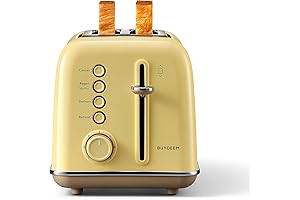 BUYDEEM Yellow 2-Slice Toaster for an Upscale Toasting Experience