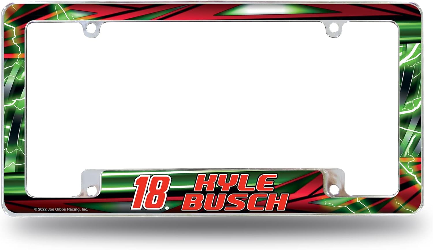Rico Industries NASCAR All Over Chrome Frame 12" x 6" Chrome All Over Automotive License Plate Frame for Car/Truck/SUV