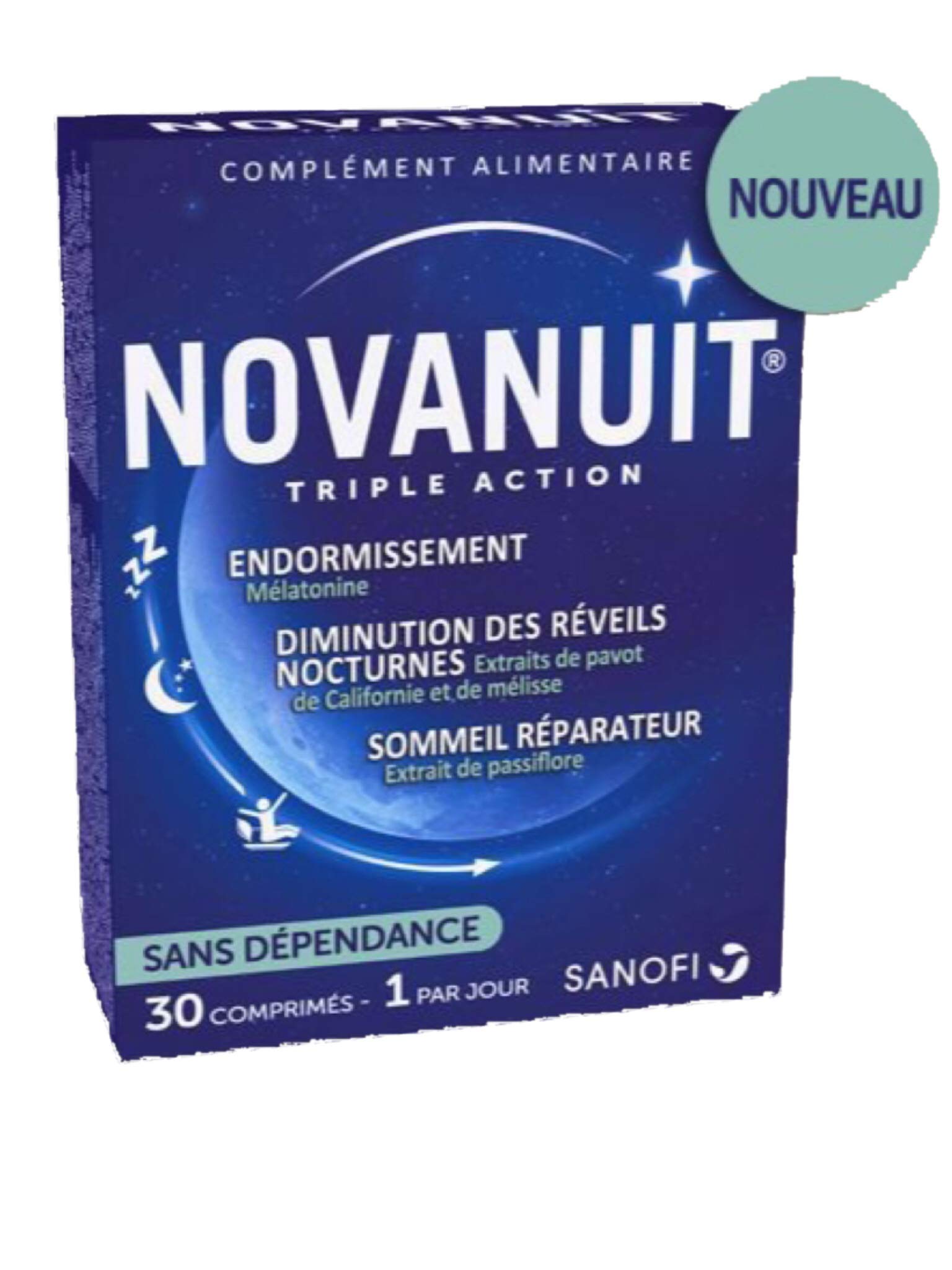 Novanuit Sleep Triple Action - Compresse Senza Biossido di Titanio - TRATTAMENTO 4 Mesi - Set di 4 Scatole da 30 Comp (4)