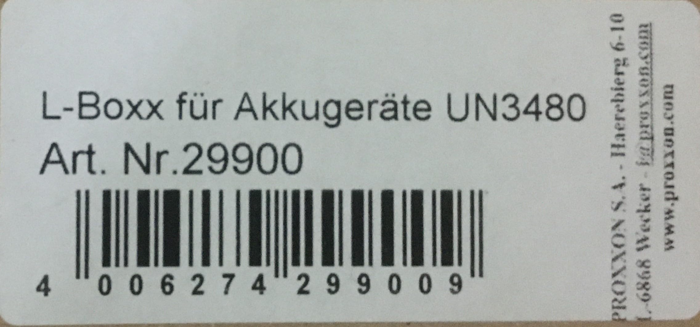 Proxxon Zestaw podstawowy akumulatora LBX/A (L-Boxx w zestawie 2 akumulatory 2,0 Ah, napięcie 12,6 V, walizka do elektronarzędzia) 29900