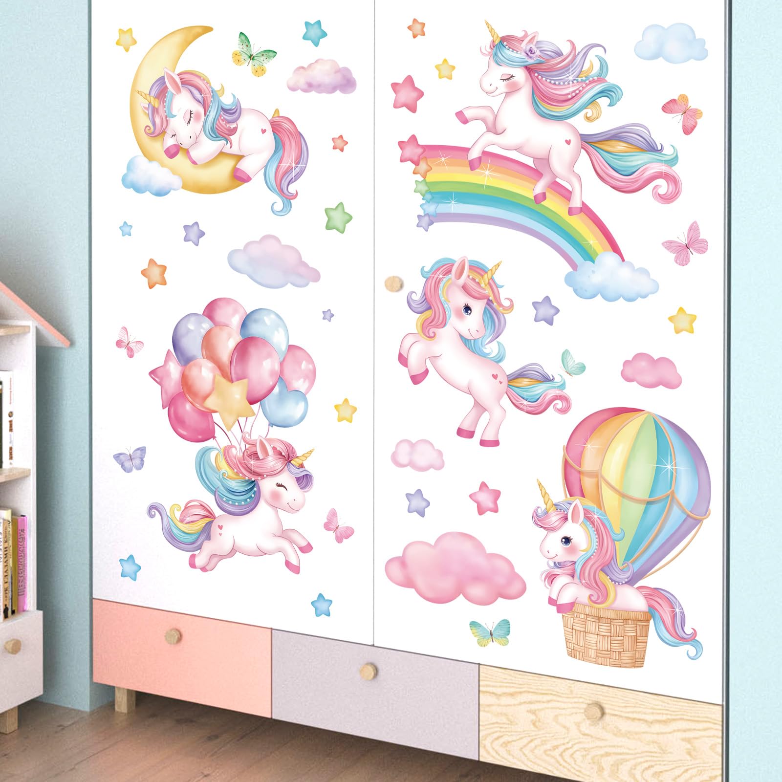 Autocollants Muraux étoiles Arc-en-ciel Dégradées,... - Grandado