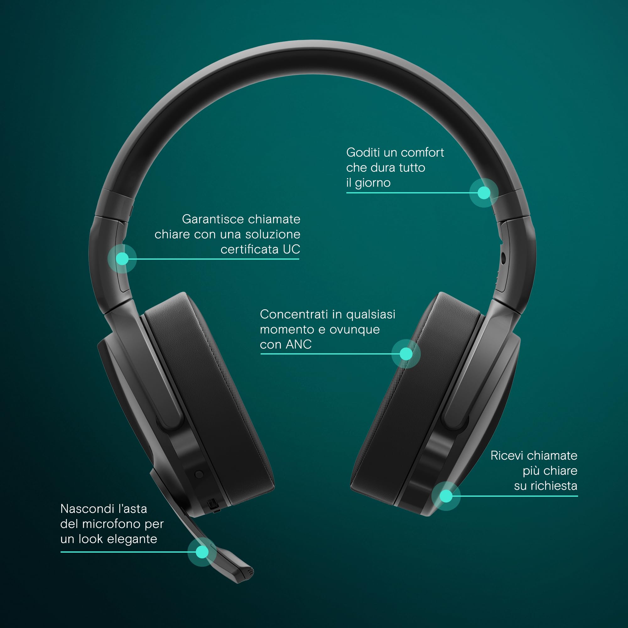 Epos I SENNHEISER C50 Cuffie con microfono | Noise cancelling
