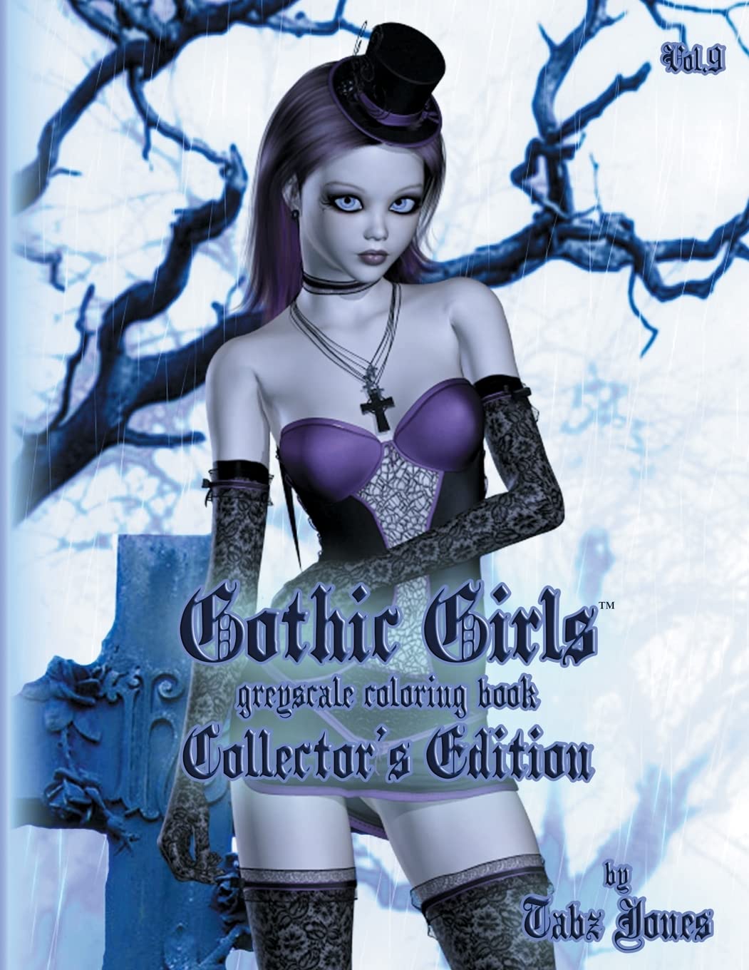 Gothic Girls Grayscale Coloring Book: Collector's Edition: 9