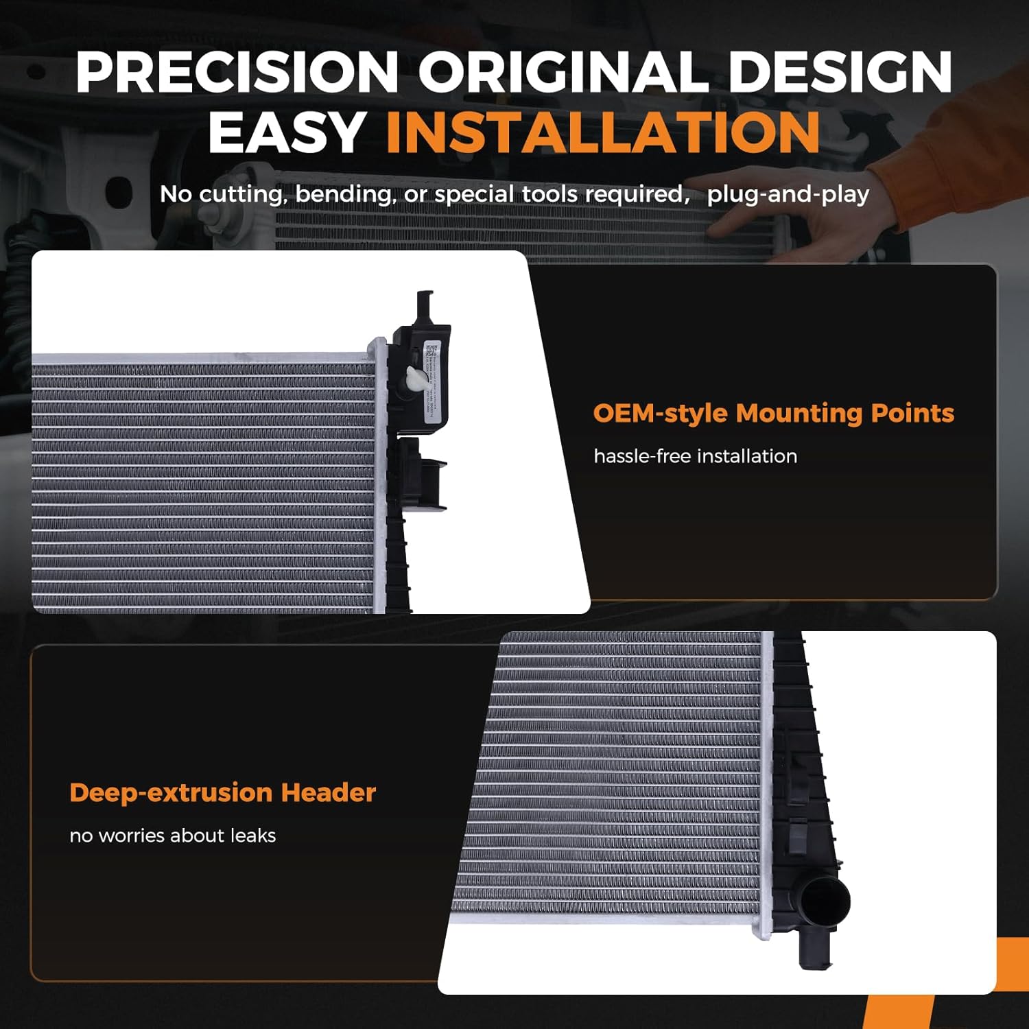 autoexact Radiator for 2011-2024 Dodge Durango 5.7L,6.4L/ for 2011-2016 Dodge Durango 3.6L, Engine Radiator Replacement for Car for 2011-2022 Jeep Grand Cherokee/ 2011-2015 Grand Cherokee 3.6L FLEX