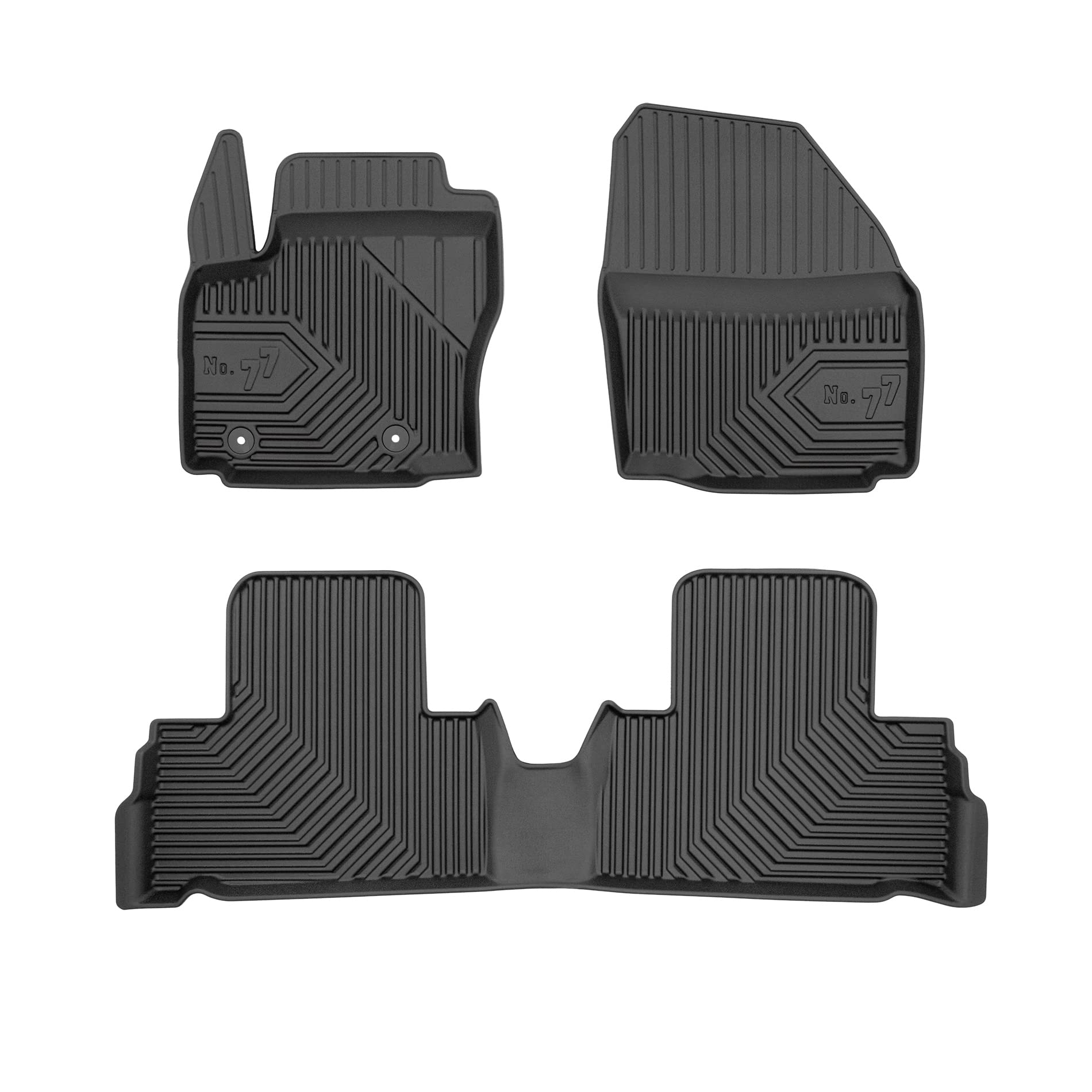 FROGUM No.77 Alfombrillas para Coche Alfombras para Ford S-MAX I 2006-2014 | Borde Alto | para Todo el año | Tamaño