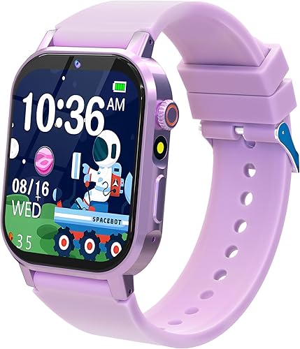 Miniatura 9 de Relojes inteligentes para niños, regalo para niñas de 3 a 12 años, reloj para niños con 32 juegos, pantalla táctil HD, cámara de video, música,