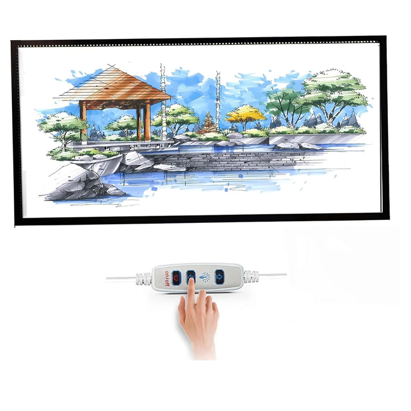 Table Lumineuse De Traçage, Tablette À Dessin LED avec Luminosité Réglable Et Câble USB pour Artistes, Croquis, Animation, Peinture Diamant, Échenillage, Art A0 Pro