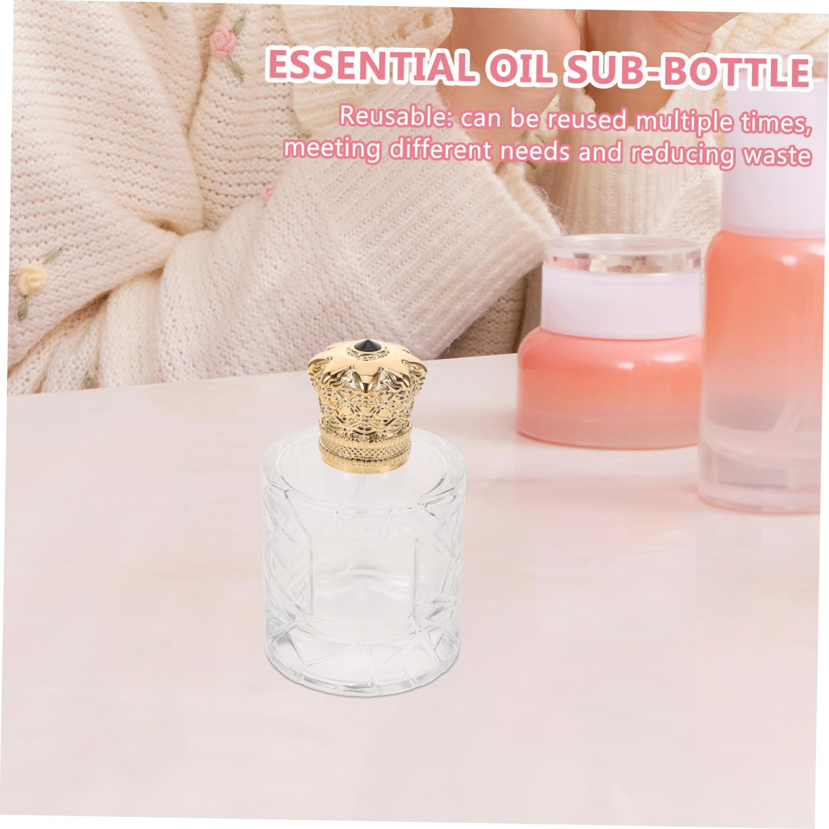 FRCOLOR Boccetta Profumo Ricaricabile 100ml in Vetro Trasparente 3 Pezzi | Atomizzatore da Viaggio, Flaconi Vuoti per Fragranze e Cosmetici, Uso Quotidiano e Make-up