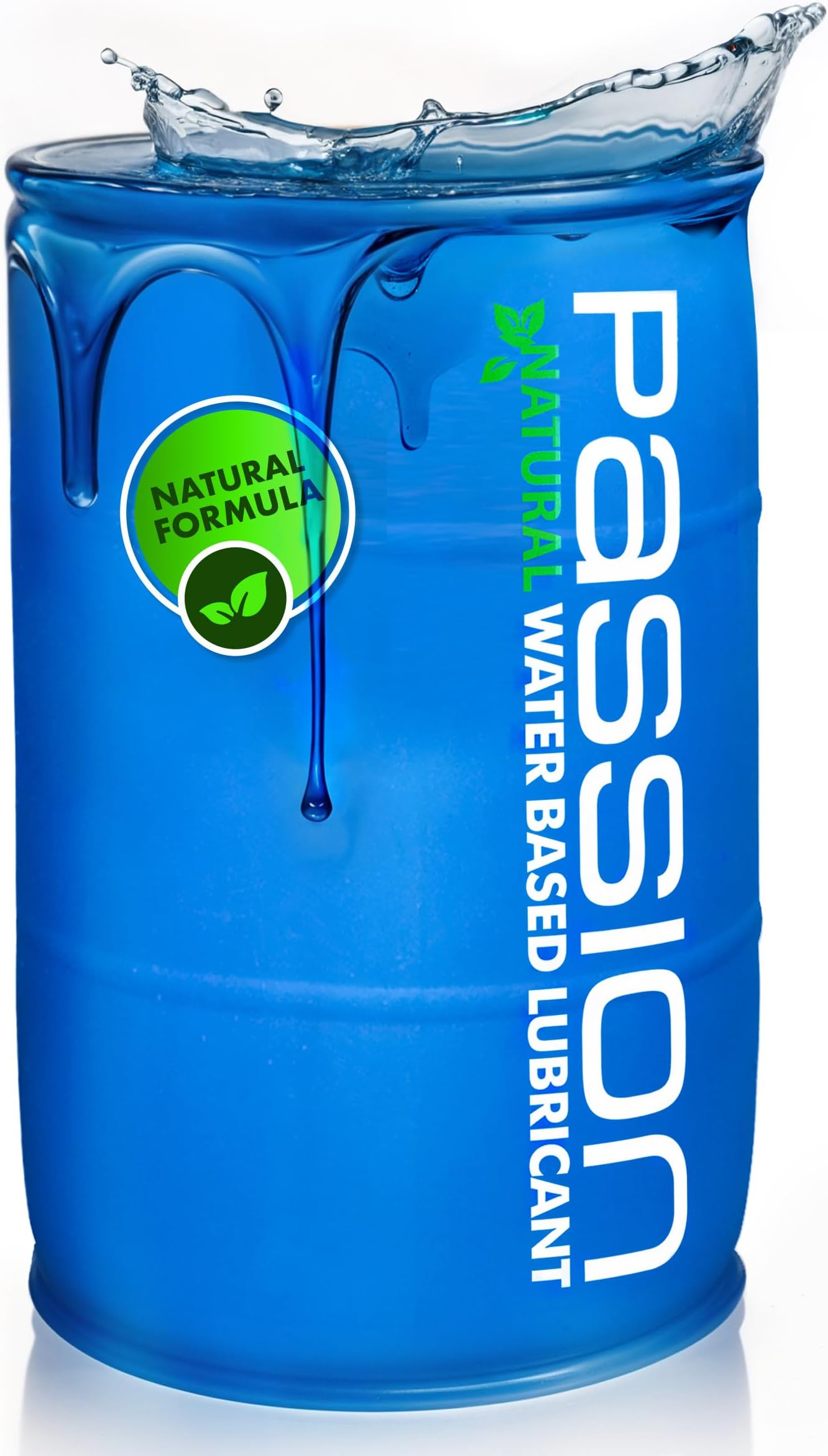 Passion Natural Water-Based Personal Lubricant - 55 Gallon Drum, Premium, Non-Sticky, Easy-to-Clean Formula for Lifetime use