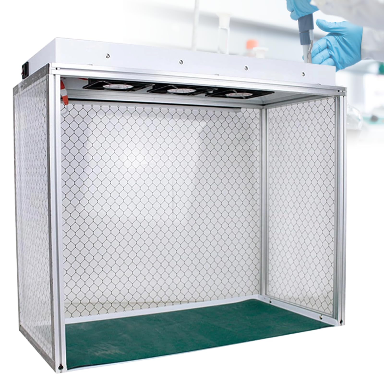 Campana Flujo Laminar Vertical Aluminio, Flujo Laminar De MicologíA Banco Limpio De Flujo De Aire con Filtro Hepa para Limpieza Clase 100