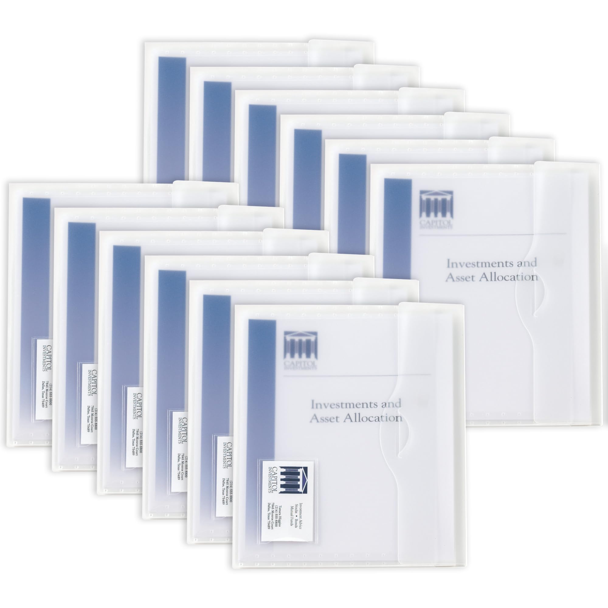 Avery Translucent Document Wallet, Clear Travel Document Organizer, Holds Up to 50 Pages, 12 Wallets (72278)