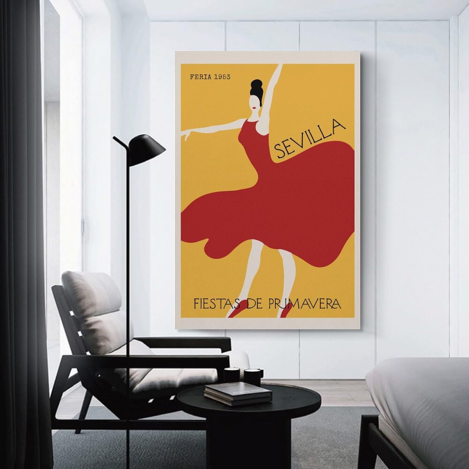 Junmoney Canvas Wall Decor Spain Feria Festival, 24x36inch(60x90cm), for Gallery Wall Layouts in Home Or Office, Home Wall Art for Statement Displays