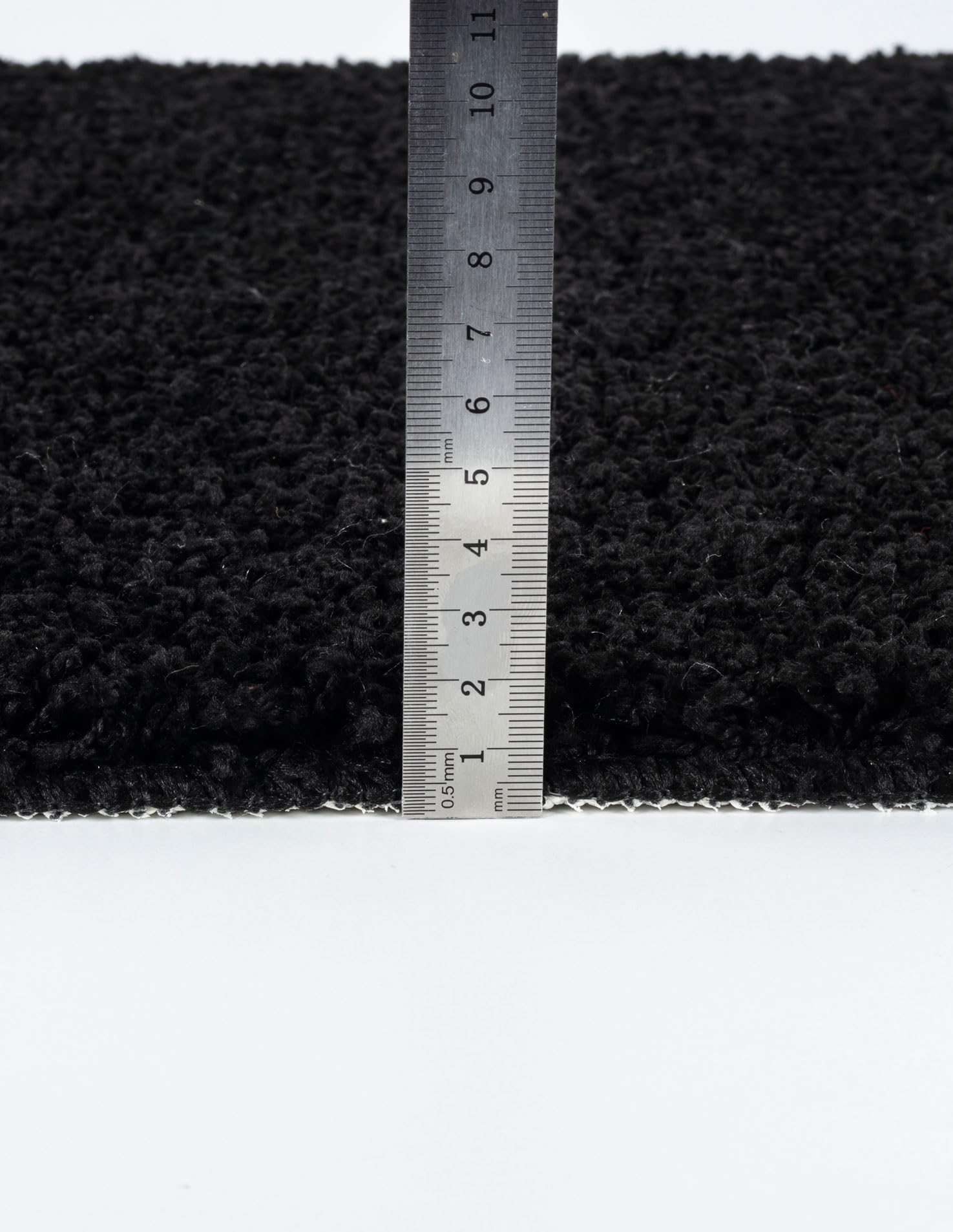 Emmahome Soft Shaggy Washing Machine Natural Non-Slip Rugs/Carpet/Mats Round Hallway Runner Mat Set 30mm Thickness (Black, 60 X 220cm - View #2
