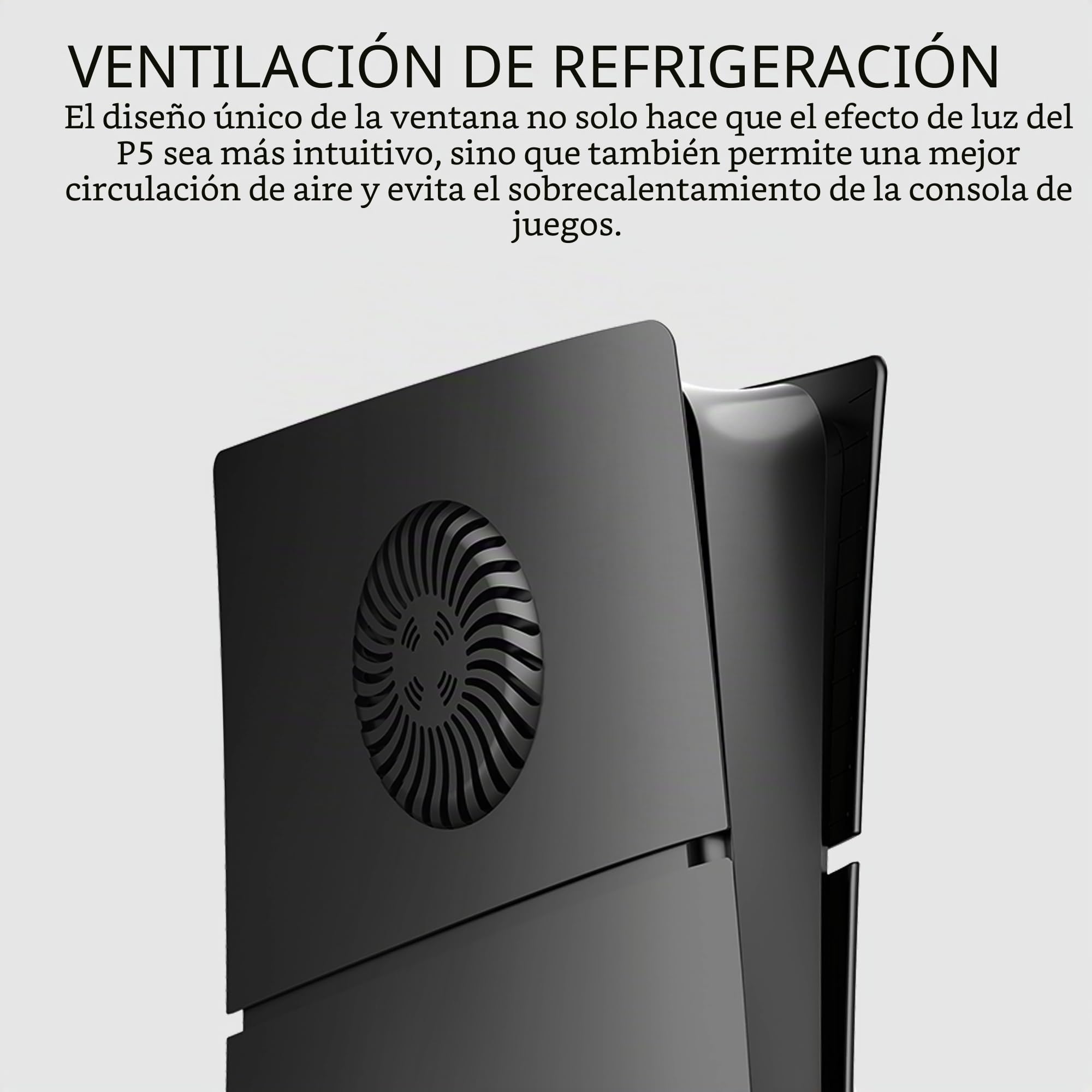 DOBEWINGDELOU Placa frontal para PS5 Slim Disc Edition con ventilación de refrigeración y filtro de polvo, placas de cubierta de consola de ABS a prueba de polvo de repuesto para carcasa lateral,