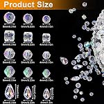 900Pcs Effacer AB Perles en cristal de couleur en vrac, perles Rondelle facettées pour la fabrication de bijoux, DIY Bracelet d'artisanat & Prise de soleil, perles pétillantes pour boucles d'oreilles collier