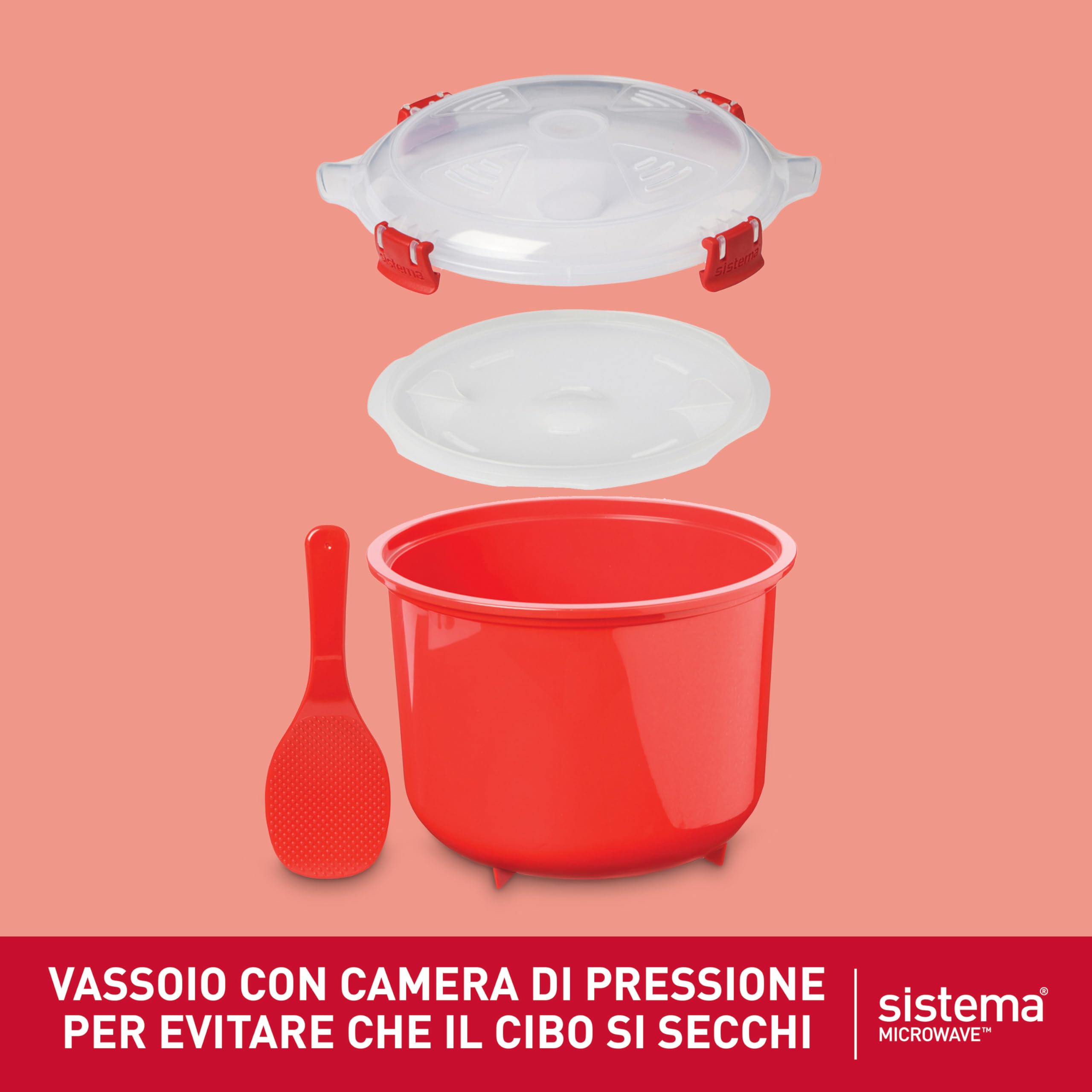 Fornello Riso Per Microonde - 2L, Con Accessori, Senza BPA, Arancione - Foto 12