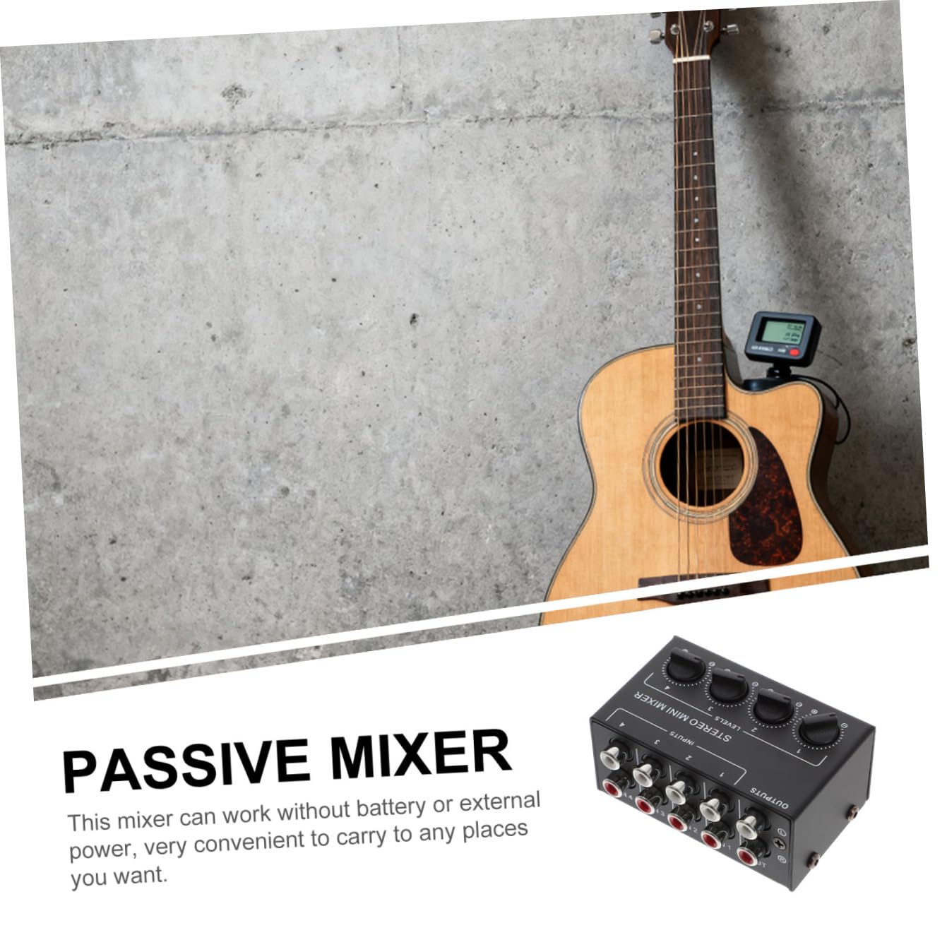 Mélangeur Audio Stéréo Cx400 à 4 Canaux Passif Noir | Mixage Ultra Faible Bruit, pour Lecteurs CD et Enregistreurs Portables, Usage Professionnel