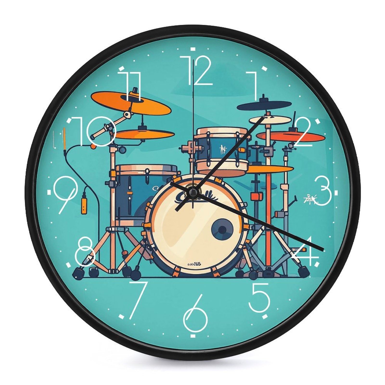 Horloge murale silencieuse cuisine sans tic-tac ronde 25cm