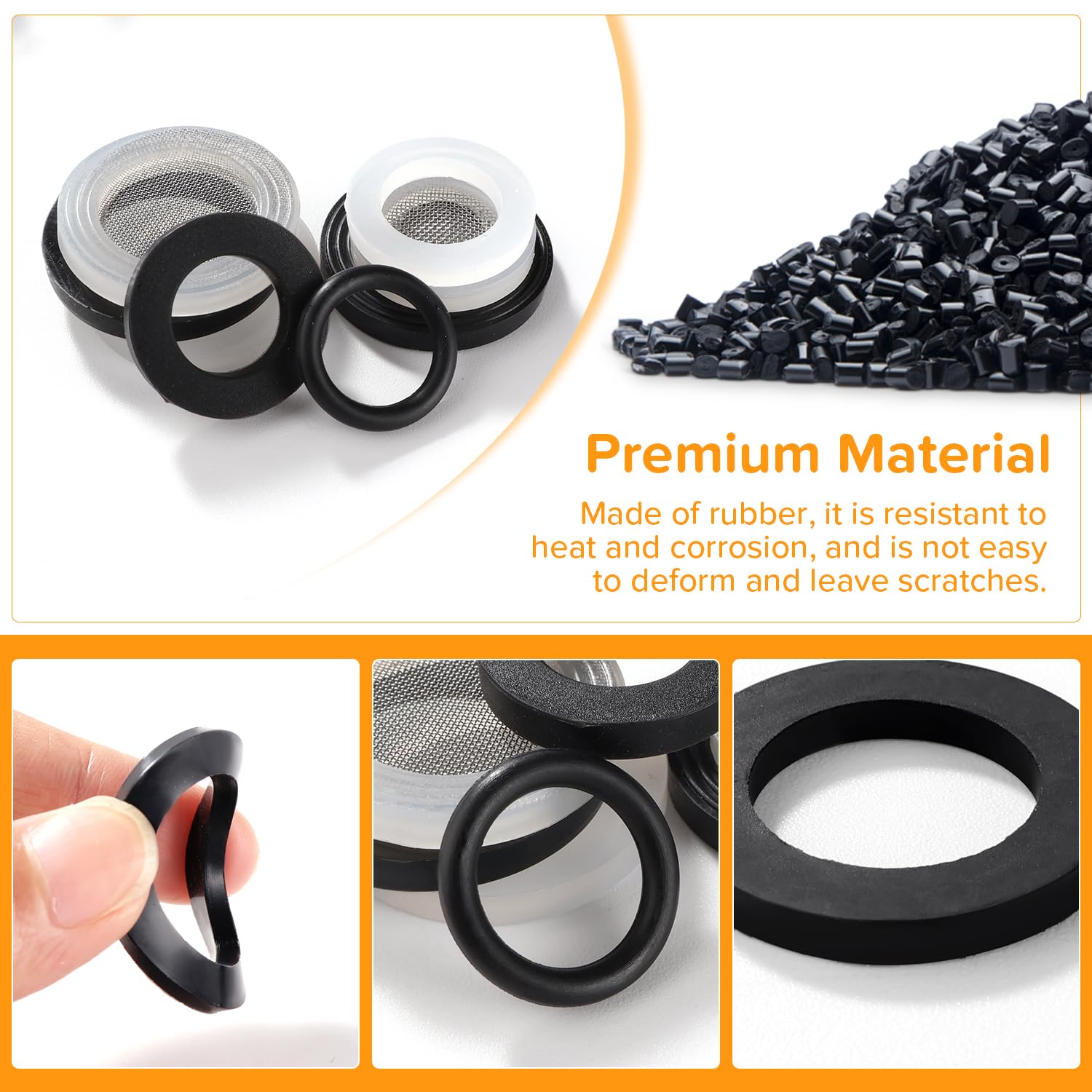 Lyeteung 53 PCS 1/2 3/4 Inch Hose Washers and Filter Mesh Washer Kit, Mesh Washers, Seal O Ring Gasket - Image 3