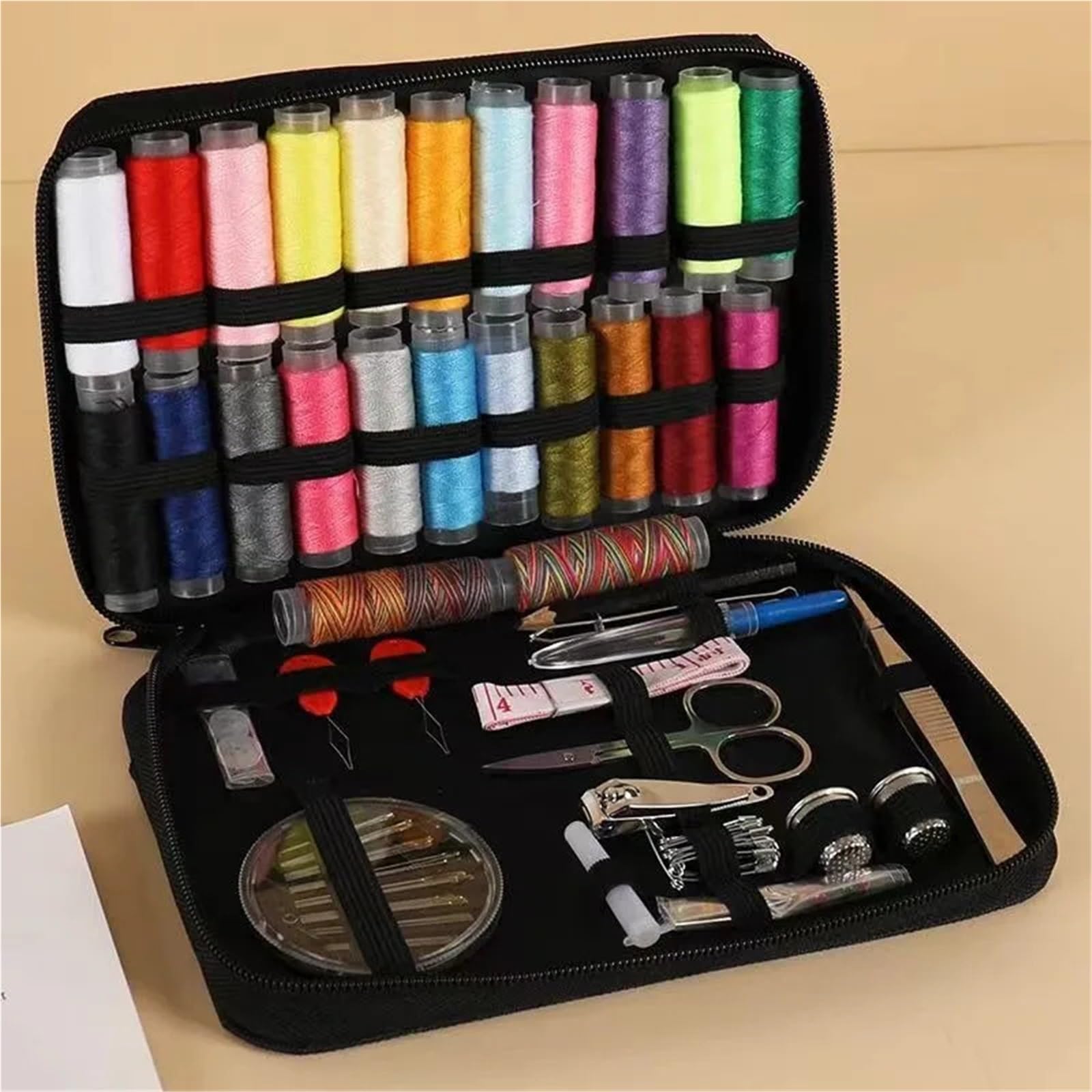 Caja de costura Kit compañero portátil, caja multifuncional, juego completo herramientas for el hogar