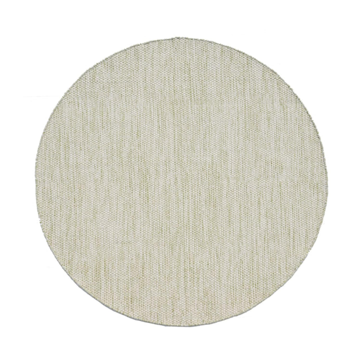 HANIESTA Casa Blanc Kilim Area Rug, Washable Handwoven Wool Flatweave, Sage Mint, 200x200 cm, 12-14 mm Low Pile Reversible Carpet for Living Room Bedroom Dining Room