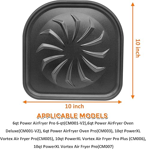 Miniatura 2 de Bandeja de goteo para freidora de aire PowerXL, 2 bandejas de goteo de aceite antiadherentes mejoradas, bandeja de goteo para horno de 6 cuartos de