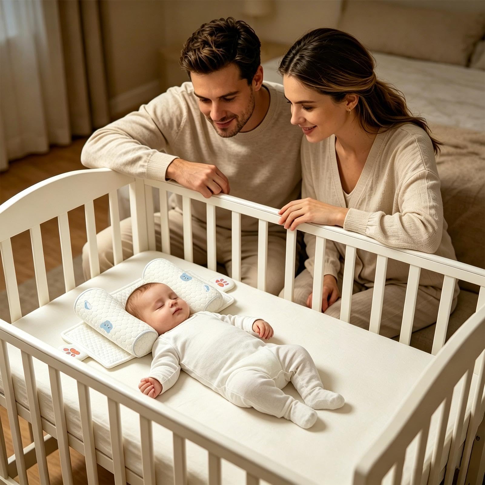 De Almohada para Niños,Almohadilla Suave De Algodón Transpirable | Almohada para Dormir En Cochecito - Niños y Niñas Interior Exterior Hogar Dormitorio Guardería Cama Cuna