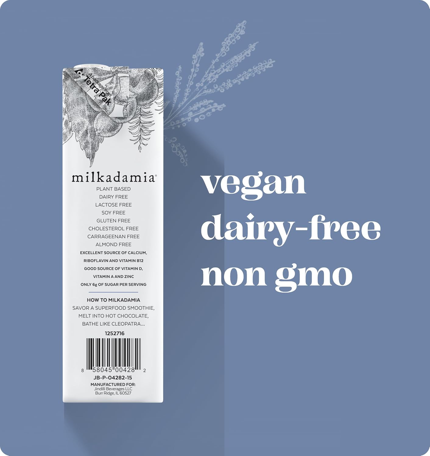 milkadamia Macadamia Milk - Creamy - 32 Fl Oz (Pack of 6) - Lactose Free, Vegan, Shelf Stable, Plant Based, Non Dairy, Dairy Free
