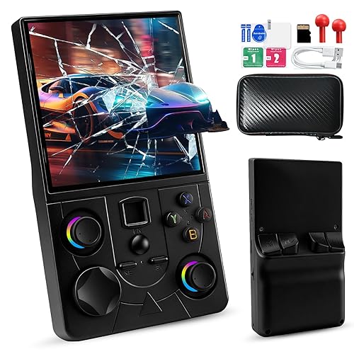 DC40V - Consola de juegos retro de mano, consola de juegos retro de 4.0 pulgadas con más de 20000 juegos clásicos precargados, sistema Linux de