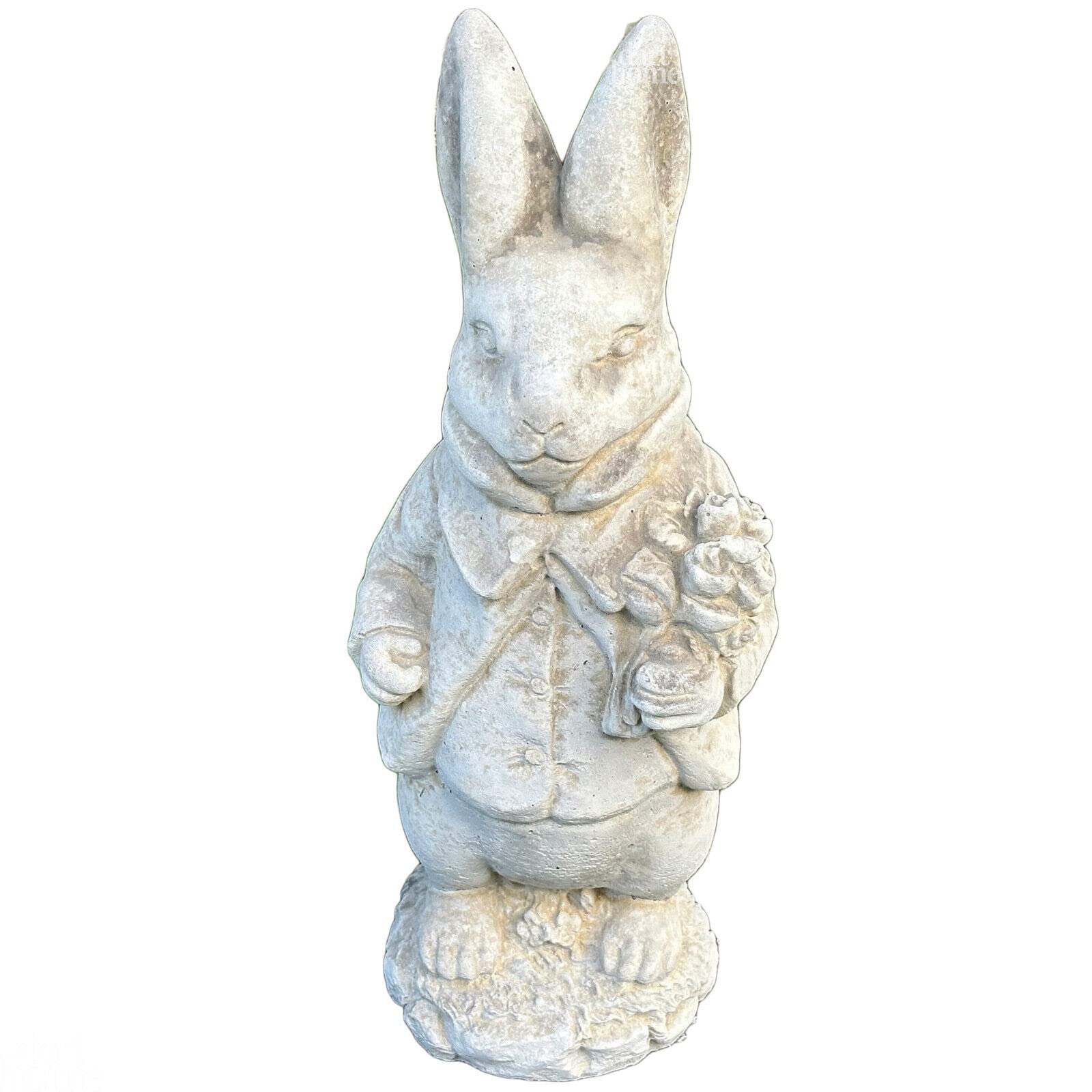 Darthome Mr Rabbit Stone Mr And Mrs Rabbit Garden Statues Outdoor Clothed Hare Ornament Handmade Uk (Mr Rabbit)