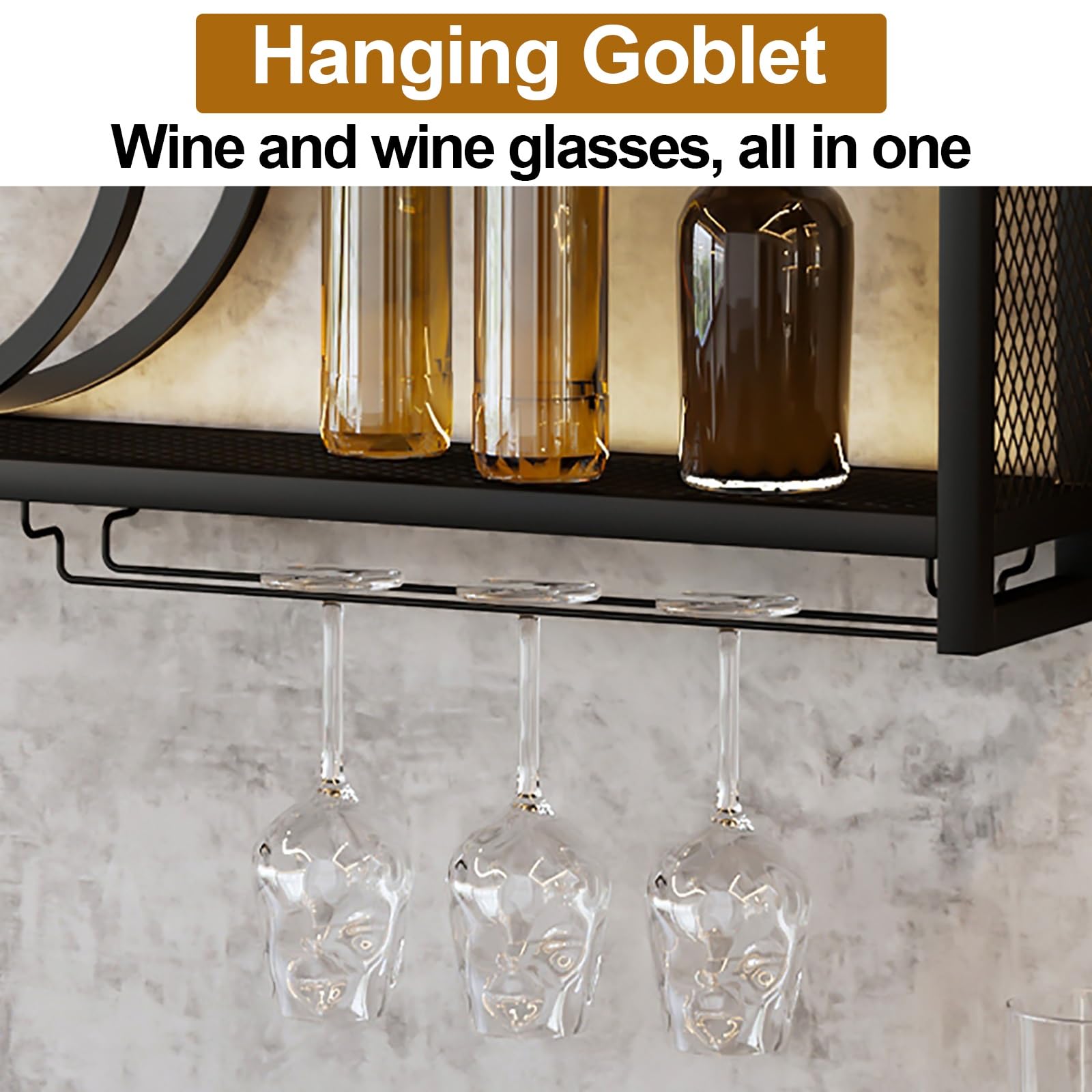 Lighted Wine Glass Rack Amazon.com: Modern Wine Storage Rack Wall