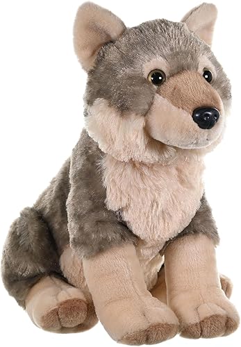 Wild Republic Wolf Plush, Stuffed Animal, Plush Toy, Gifts for Kids, Cuddlekins 12 Inches - 12 in - Wolf