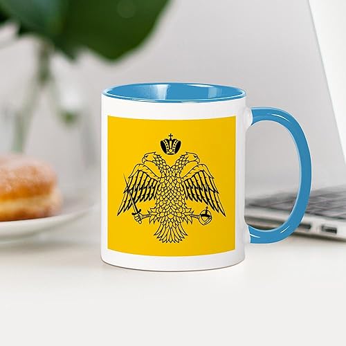 Miniatura 6 de CafePress Taza de café de cerámica ortodoxa griega con bandera de la iglesia ortodoxa, 11 oz (11.0 fl oz)