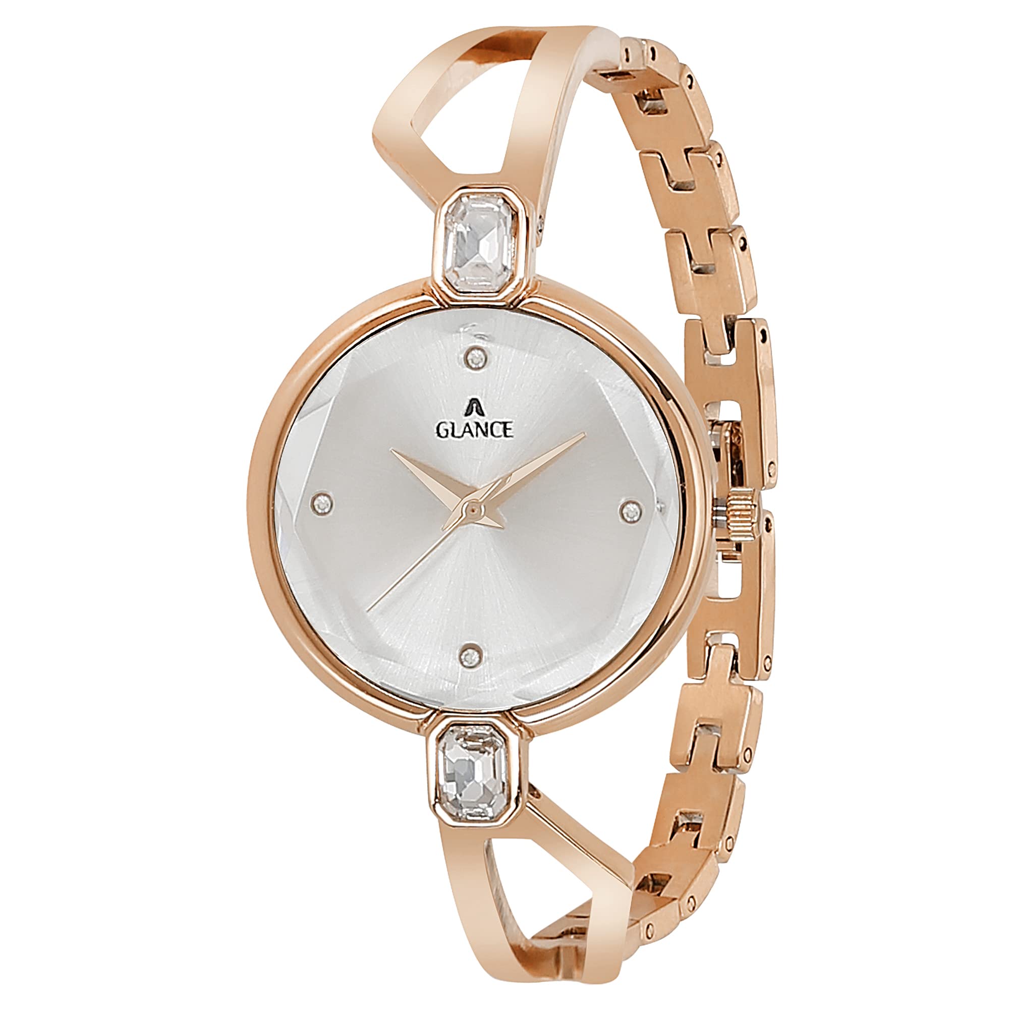 Aglance Tx1035 Exclusive Rose Gold Bracelet Silver Dial Analog Womens Watch (B0B8MTFPW9) Amazon Price History, Amazon Price Tracker