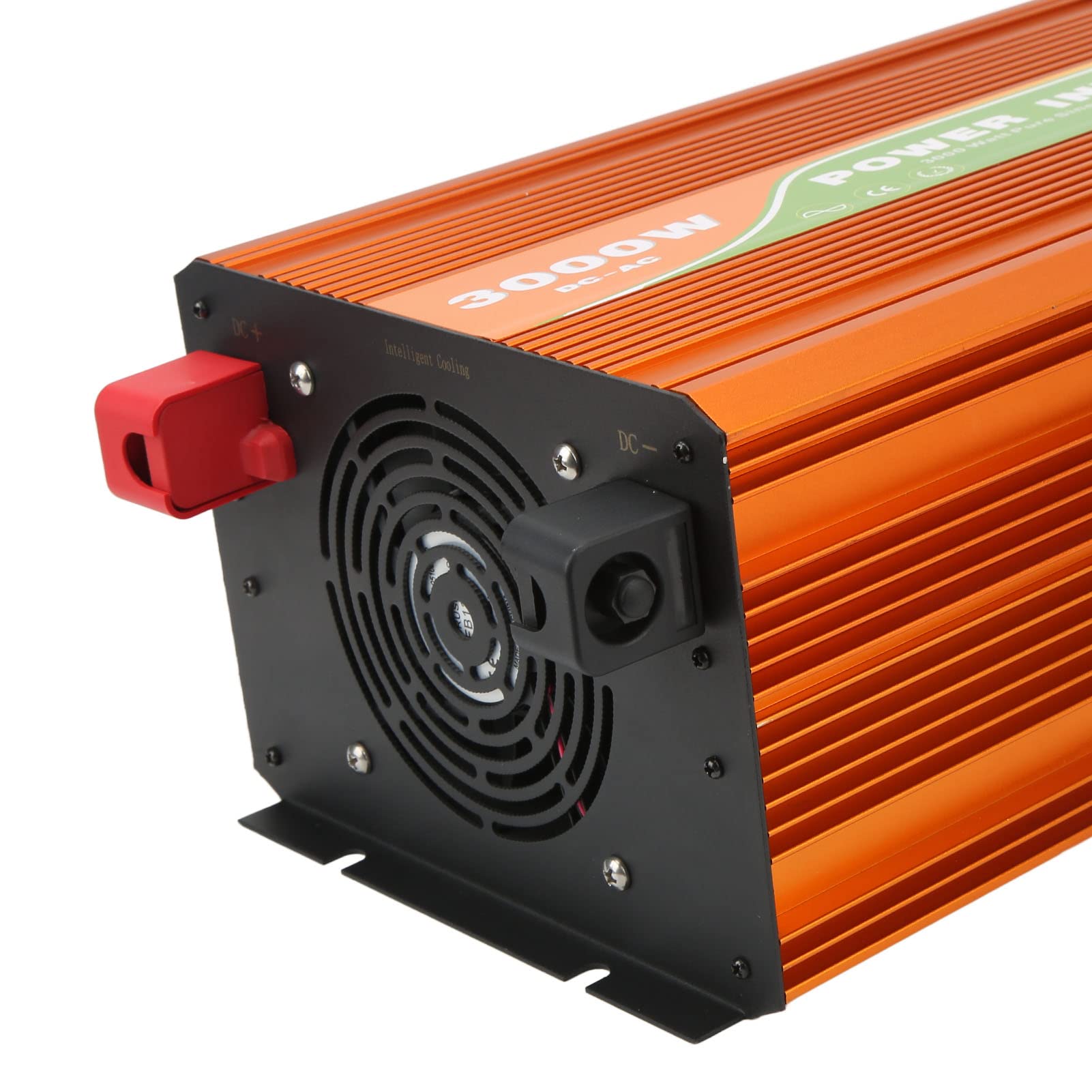 Changor Inverter di Potenza a Onda Sinusoidale Pura da 3000 W Design Compatto Uscita Ad Alta Efficienza per Barche e Pannelli Solari Lega di Alluminio (CC 12 V)