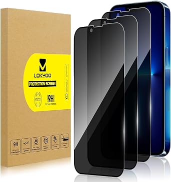 3 Pack Privacy Screen Protector for iPhone 13 Pro Max Anti-Spy Glass