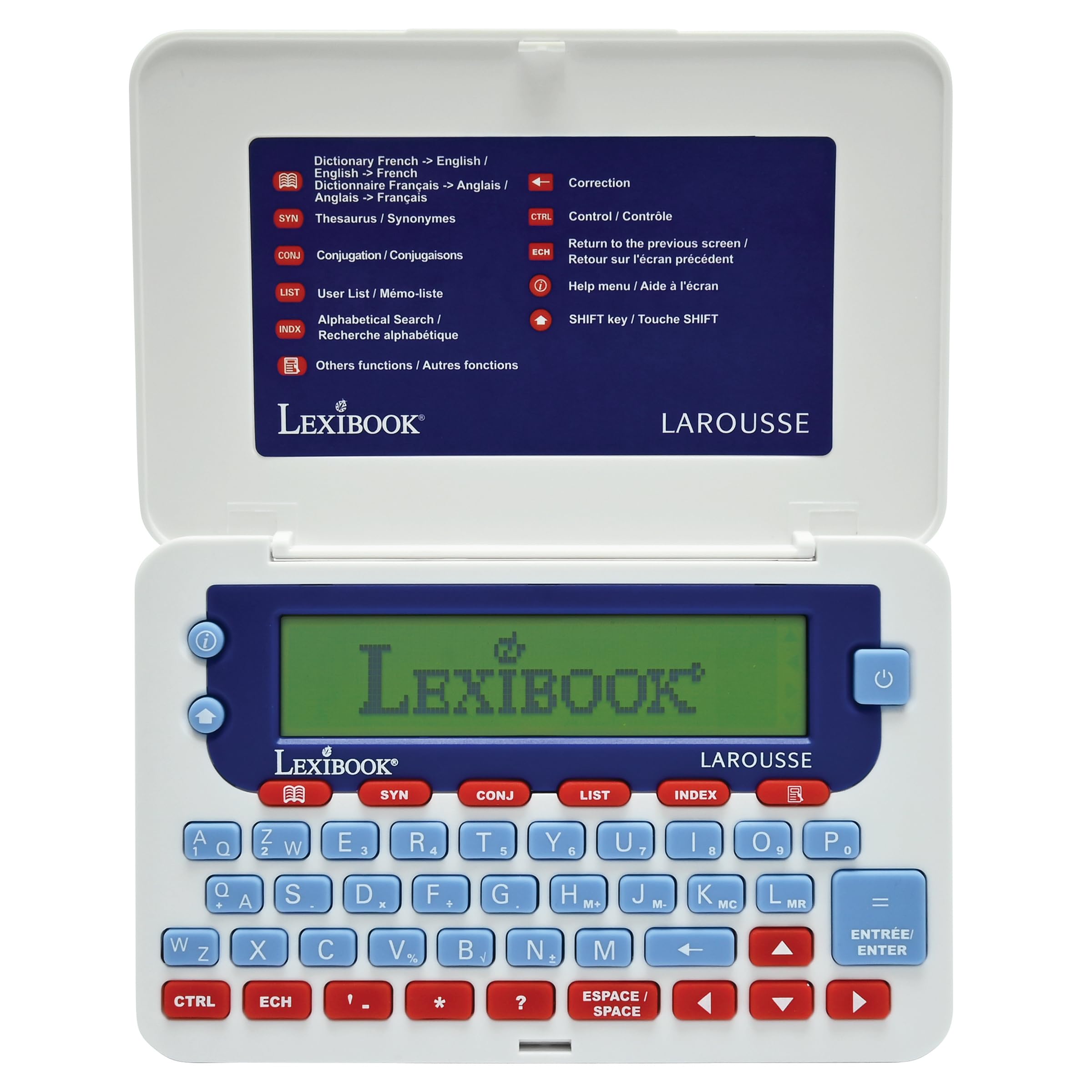 Lexibook, Larousse, Diccionario FRANCÉS/INGLÉS, 400.000 Palabras, Expresiones y traducciones, 3000 americanismos, Nueva Base de Datos Larousse, Juegos de Cartas, D880i1