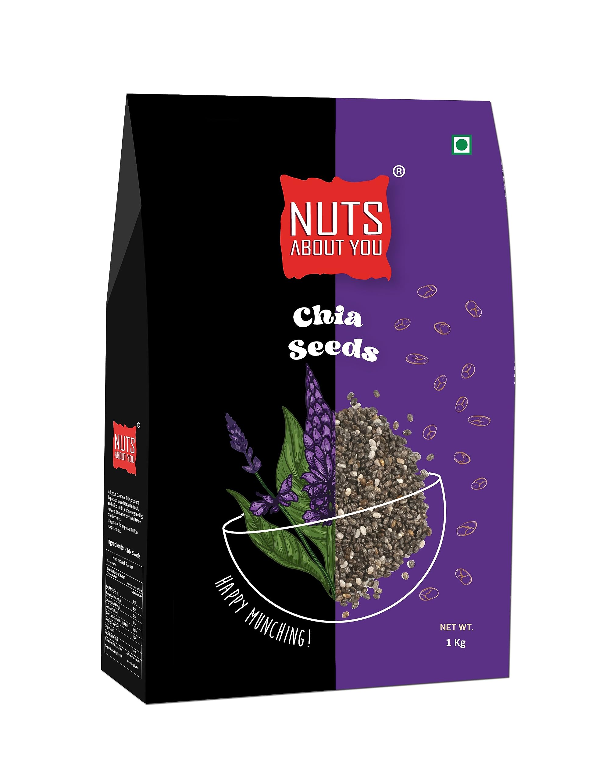 Nuts About You CHIA Seeds, 1 kg | Raw | Premium | 100% Natural | Diet Food (B0C6GJT14L) Amazon Price History, Amazon Price Tracker
