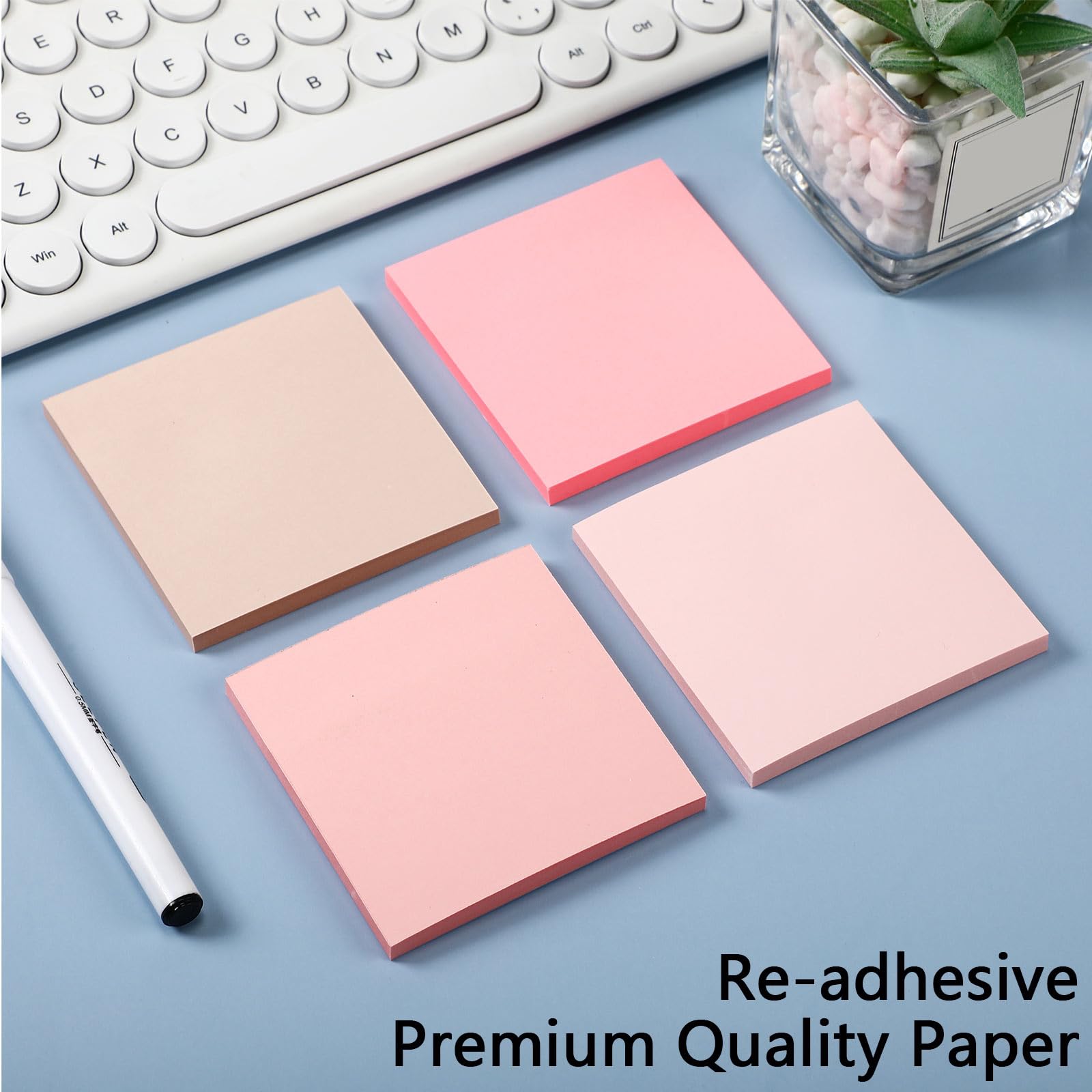 Pink Sticky Note Snapklik.com : 12 Pads Pink Sticky Notes 3x3, Self Stick Notes Pads ...