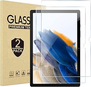 [2 Pack Samsung Galaxy Tab A8 Screen Protector 10.5 Inch (Model SM-X200/X205/X207), Tempered Glass Film Guard for Tab A8 2022 Release, Anti-Scratch/Bubble Free Compatible S Pen