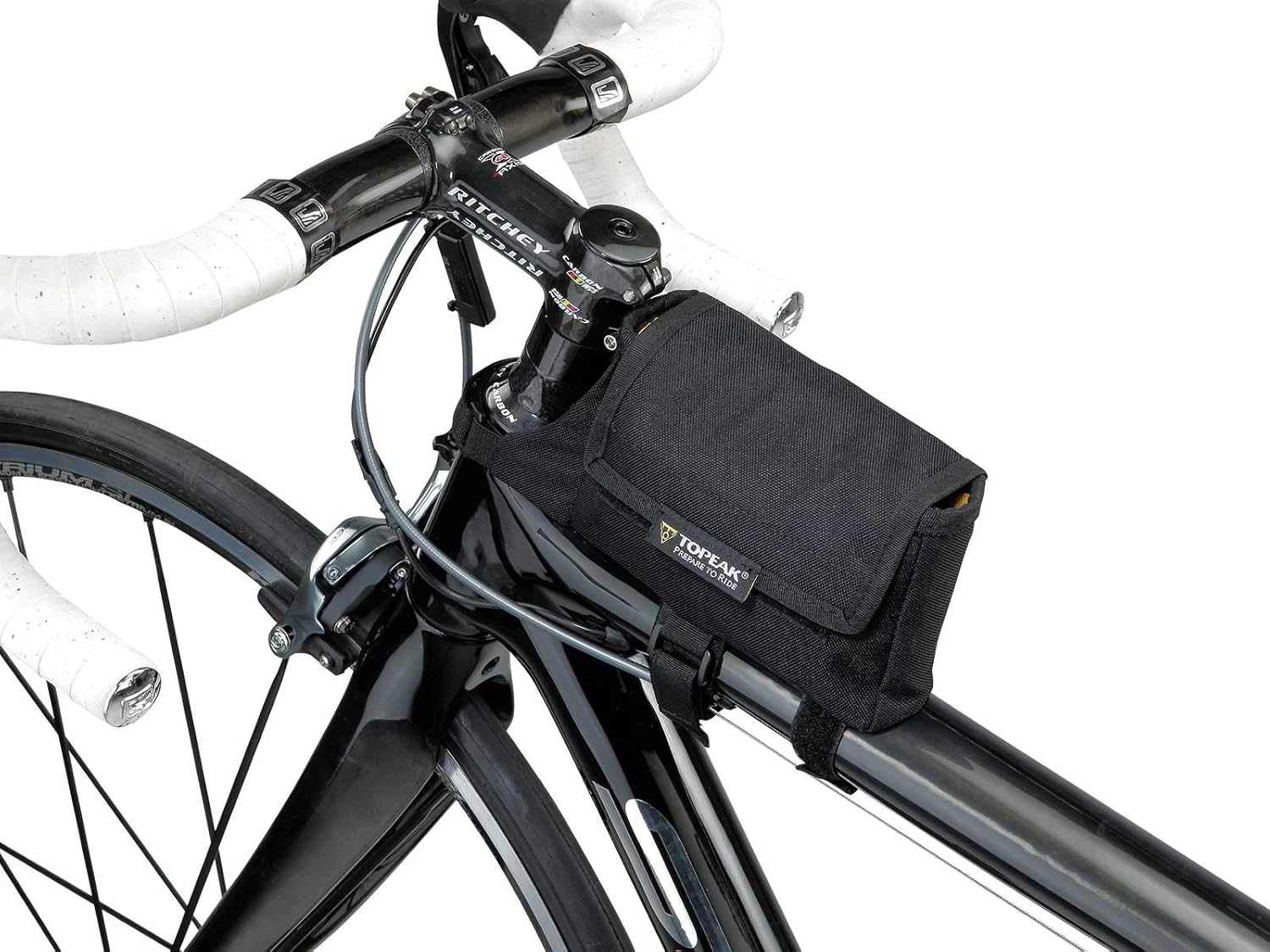Topeak TriBag Frame Bike Bag, Black, Large, 6.5 x 4 x 1.5 inches : Sports & Outdoors