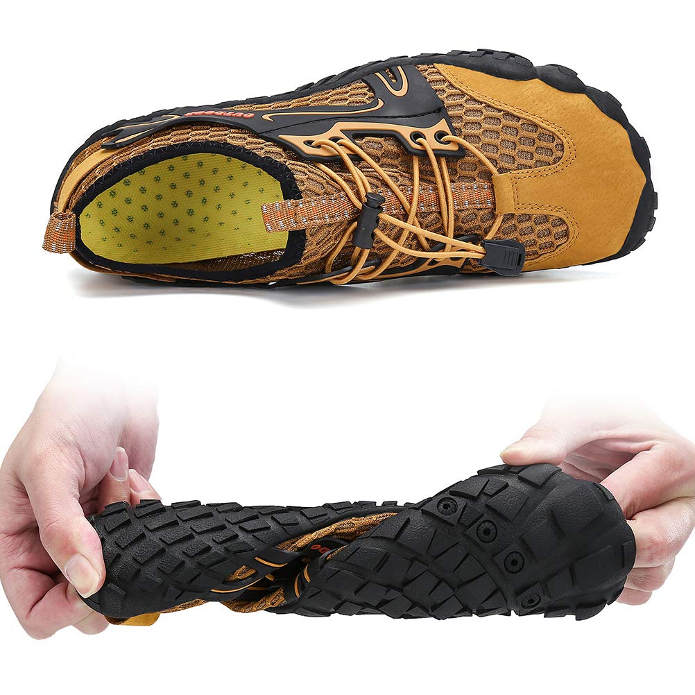 DANNTO Herren Damen Wanderschuhe Trekkingschuhe Anti-Rutsch Super Atmung Wanderstiefel Sportlich Bequem Sommer LeichtOutdoor Fitnessschuhe Hiking Sneaker Barfußschuhe für Kinder