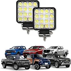 Par Farol Milha Super Led 48w Quadrado Jeep Off Road 4x4