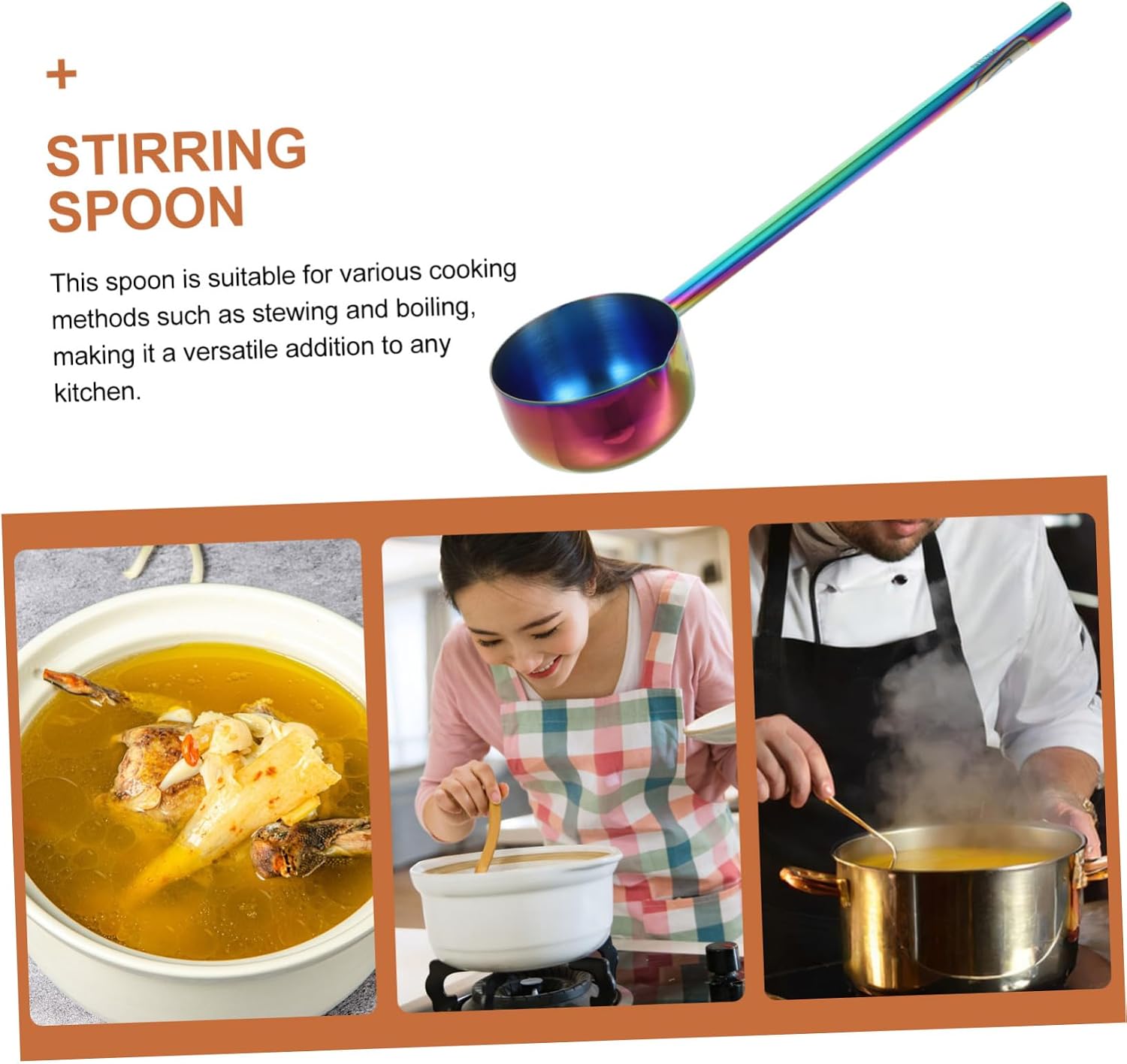 Stainless Steel Soup Ladle, 75ml Long Handled Serving Spoon