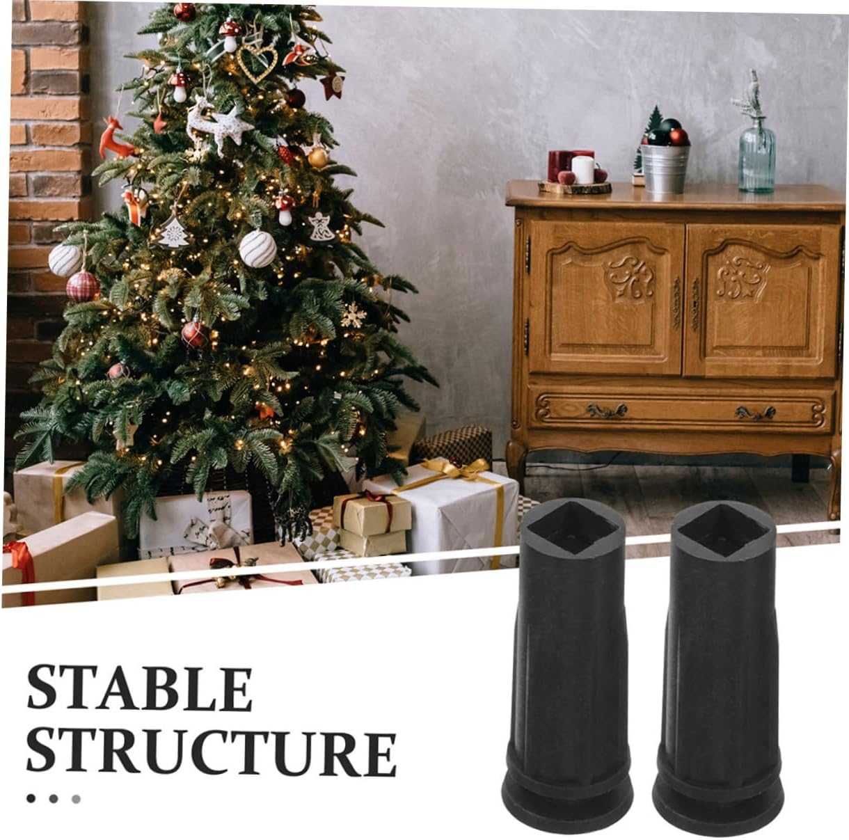 Ciieeo 10pcs Folding Christmas Tree Stand Detachable Base for Artificial Trees Compact and Space-efficient for Holiday Tabletop Displays