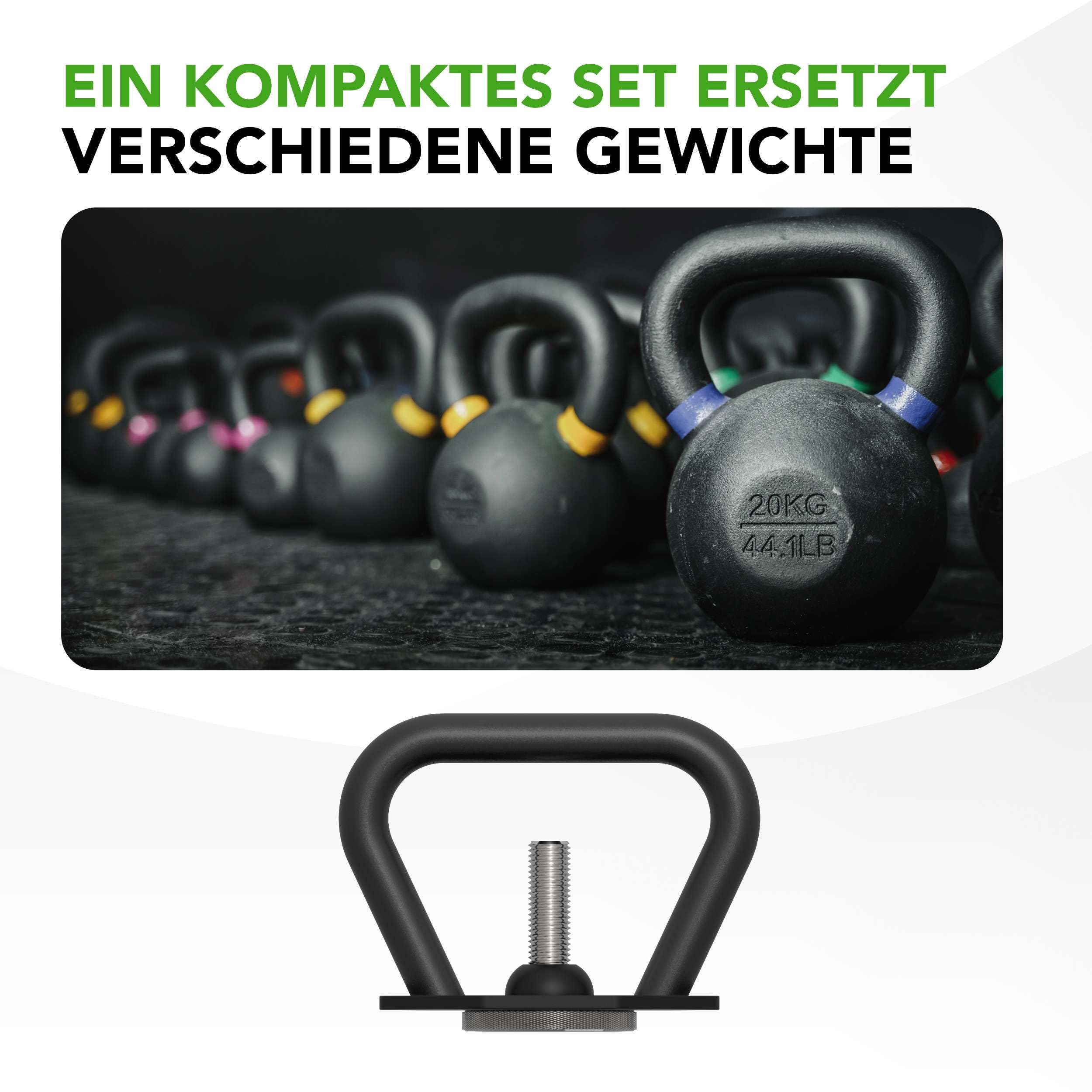 Tunturi Rapid Verstellbare Kettlebell – 3,5-kg-Kettlebellset – Verstellbar von 2,5 bis 3.5 kg – 2 Kettlebells in einem – Gewichteset für das Homegym